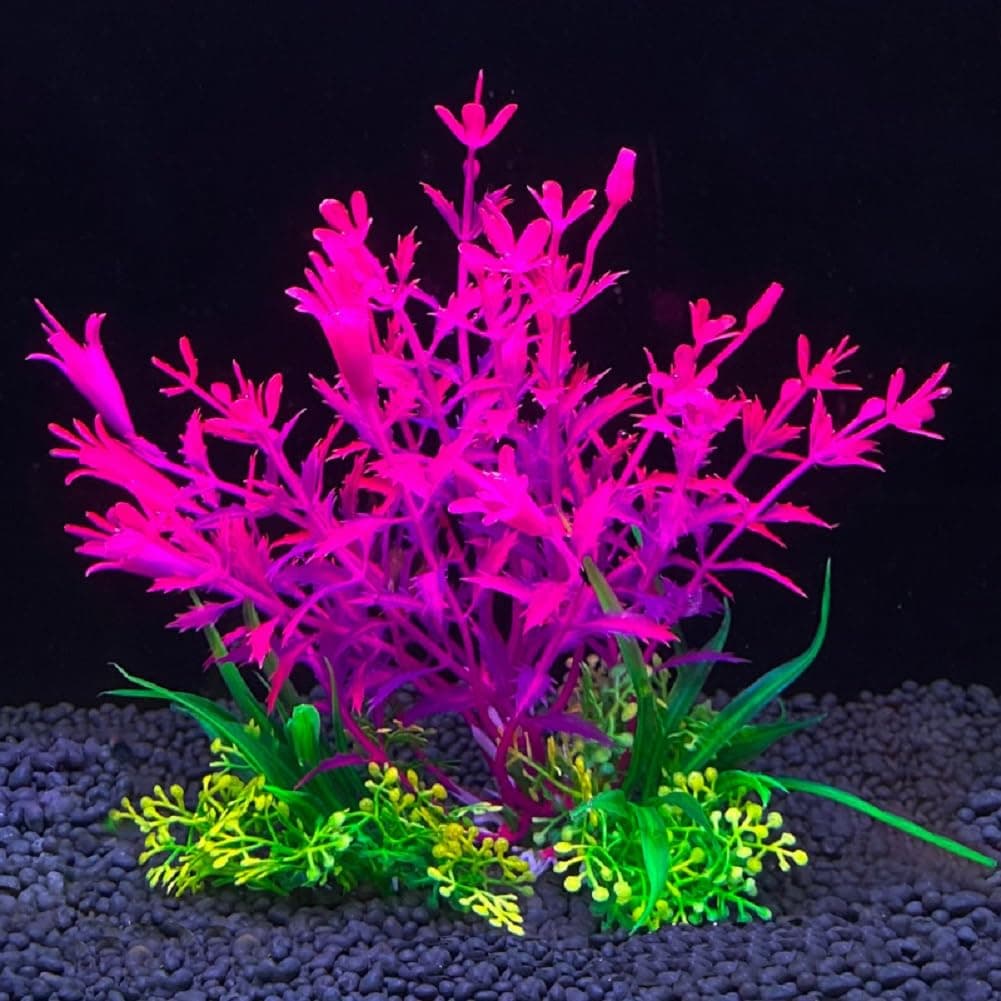 TOYOCC Micro-landscape decorative ornaments, fake aquatic plants, fish tank landscaping plastic aquatic plants, aquarium simulated aquatic plants (521)