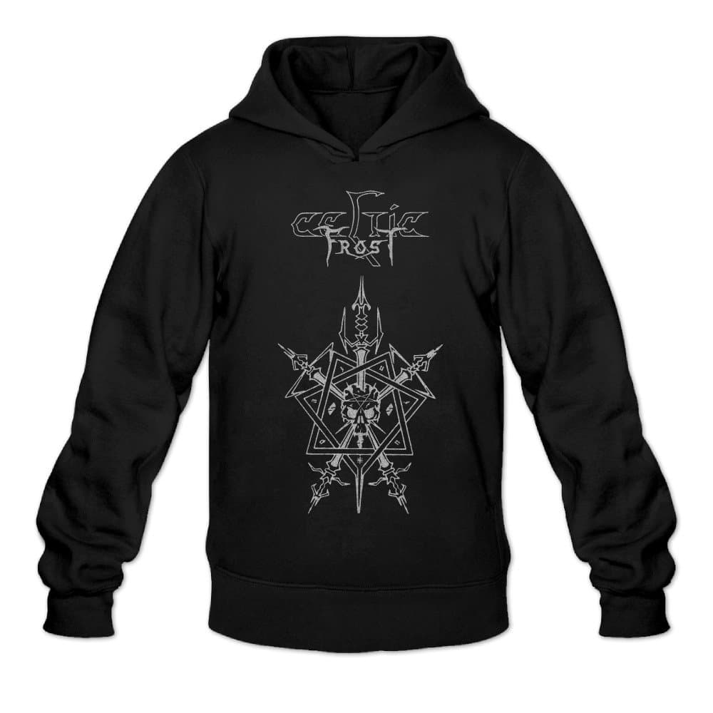 Rebecca Funny Celtic Frost To Mega Therion Men's Long Sleeve Sweater Black