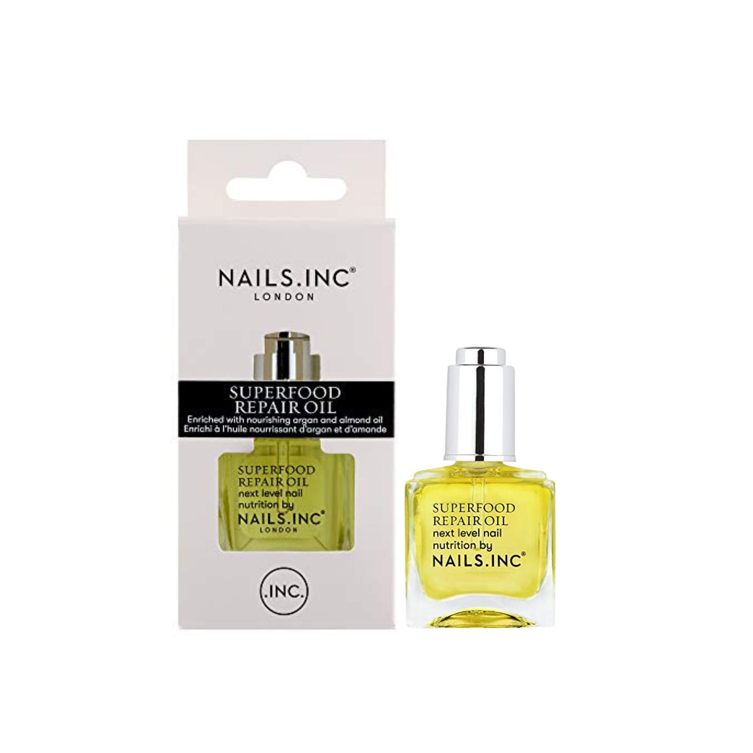Nails Inc Superfood Repair Oil Next Level Nail Nutrition Treatment, Vitamin E Infused, Nourishing Oils Hydrate, Moisturizing to Promote Cuticle Health, Avoid Dry Nails, Cruelty Free, Vegan 14 ML