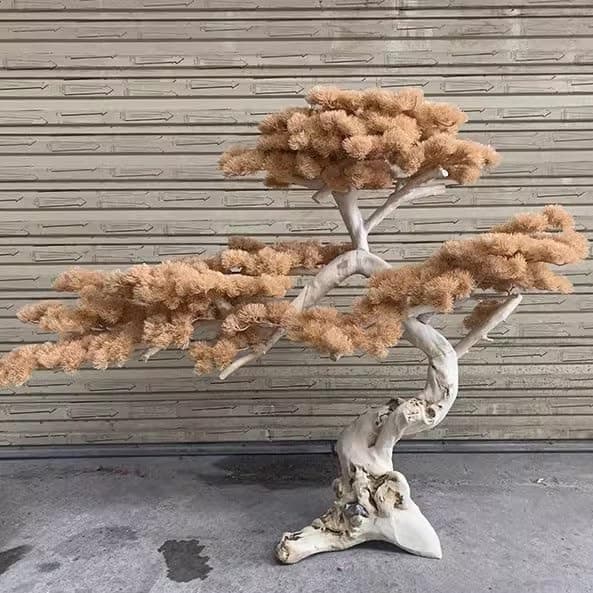 Artificial Tree Faux Podocarpus Plant Slik Fake Guest-Greeting Pine Tree for Home Decor Indoor or Outdoor Office Decoration Housewarming Gift(Size:3mx2.5m)