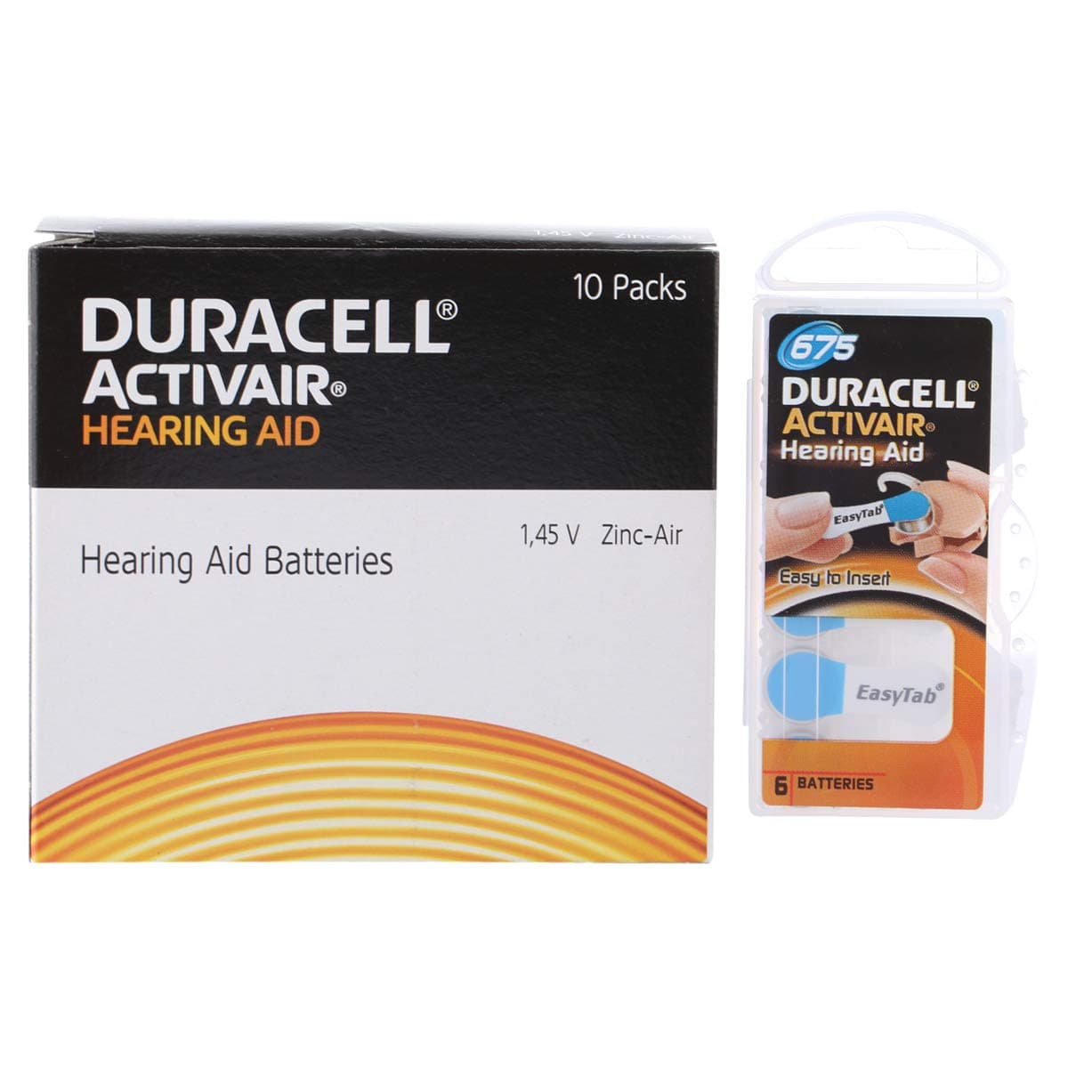 Duracell Size 675 Zinc Batteries - Pack of 60 Pieces