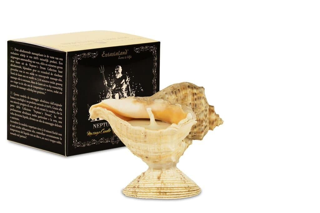 Neptune's Dream Caramel Whiskey - Massage Candle in an Exclusive Shell with Aphrodisiac scents