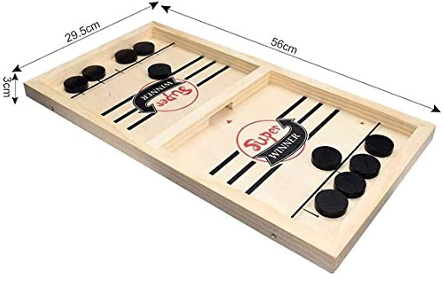 Smiles for Miles Large Slingshot Table Hockey Party Game, Bouncing Chess Hockey Game, Table Desktop Battle 2 in 1 Ice Hockey Game, Winner Board Games Toys Parent-Child (56x30x3.5cm)