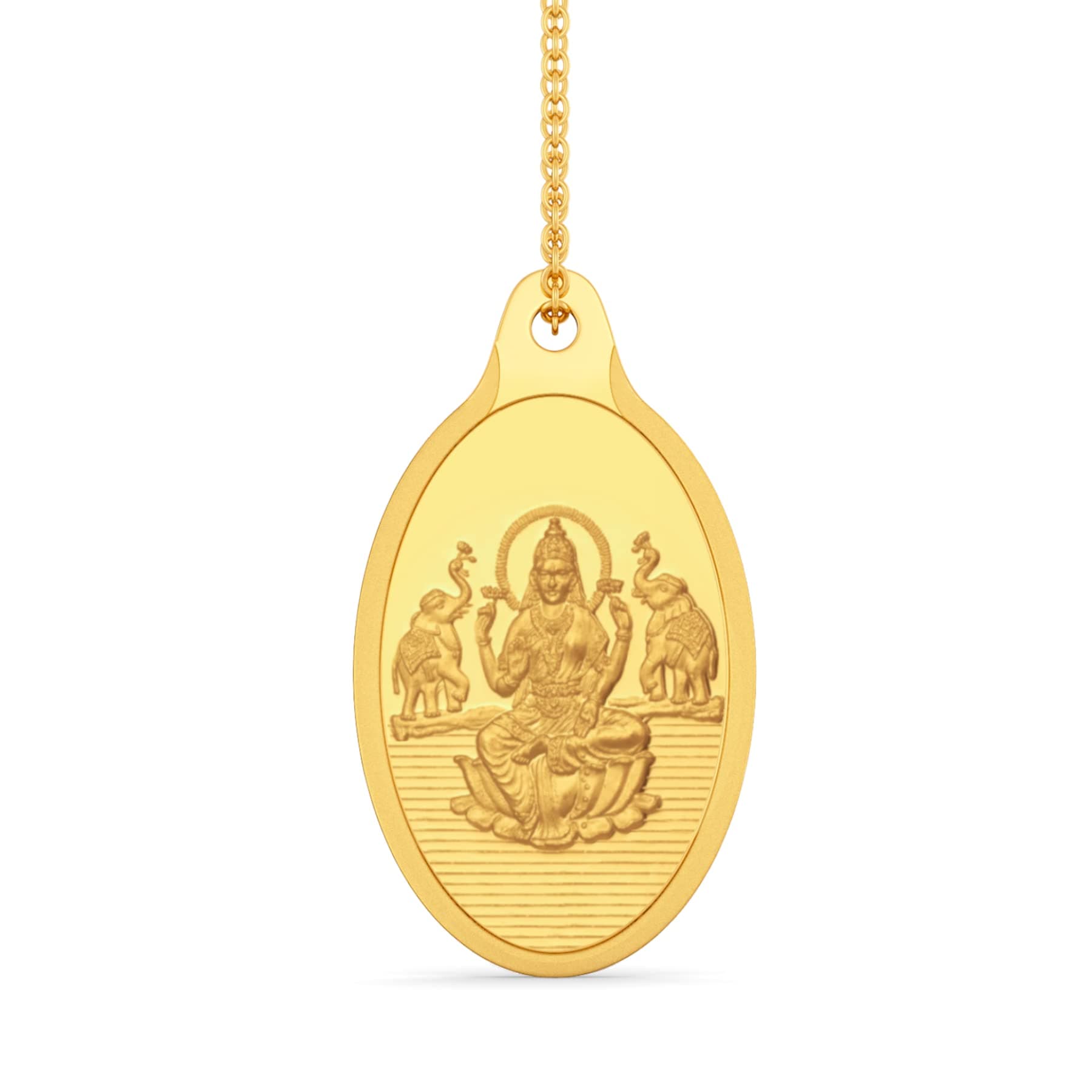MELORRA24KT Goddess Lakshmi Gold Coin Pendant - 10 Grams Gold Pendants