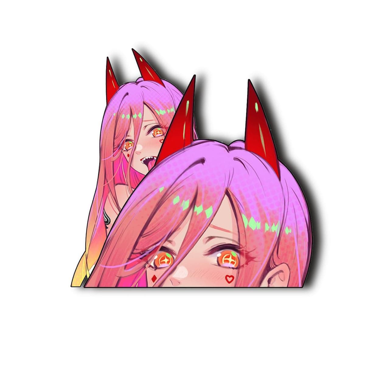 5.1" 2Pcs for Cute Girls Anime Peeker Car Accessories Decal and Sticker for Window Trunk Laptop Luggage Campervan Bumper Waterproof Decor