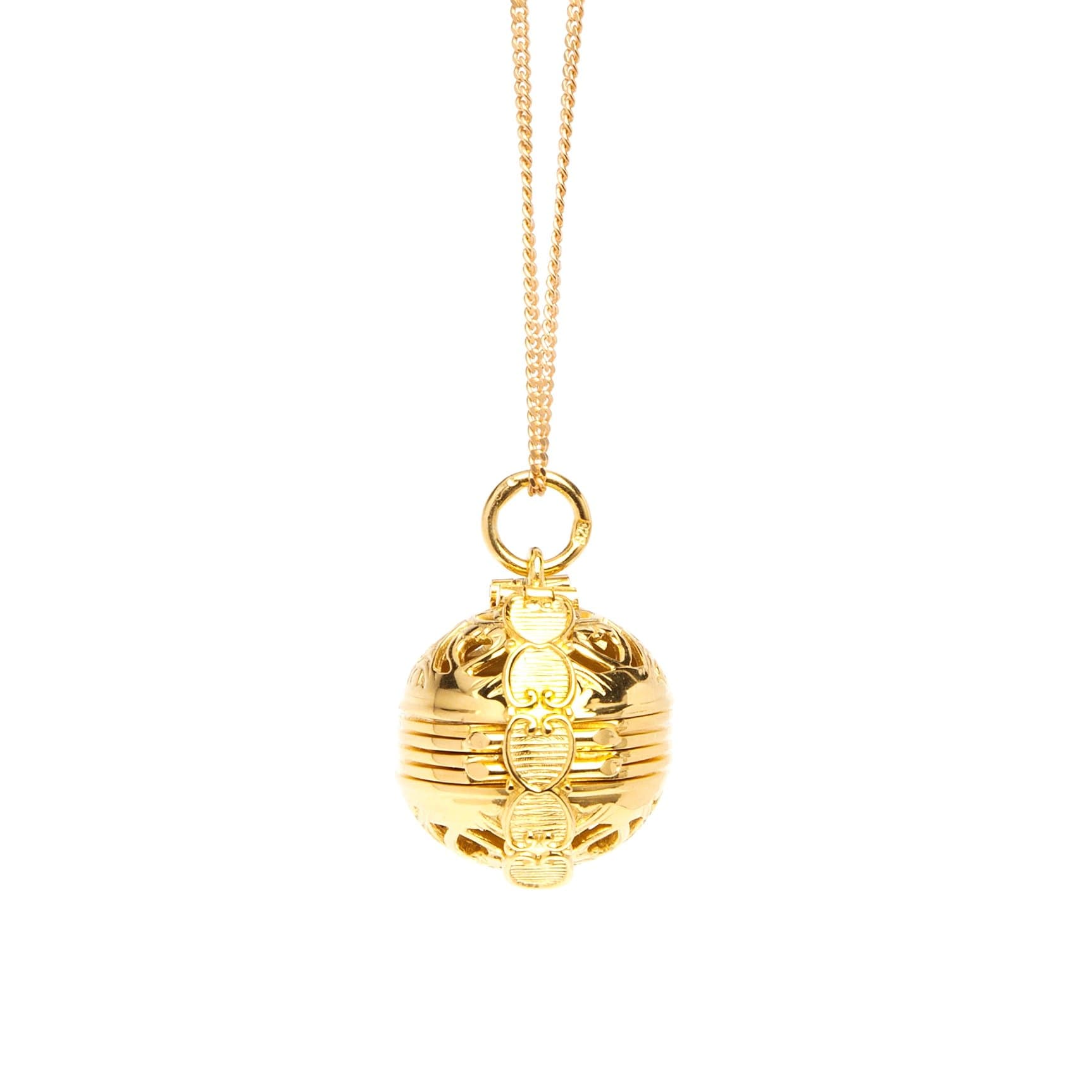 Memory Keeper Locket Pendant Necklace in 18 Carat Gold Vermeil by Lily Blanche