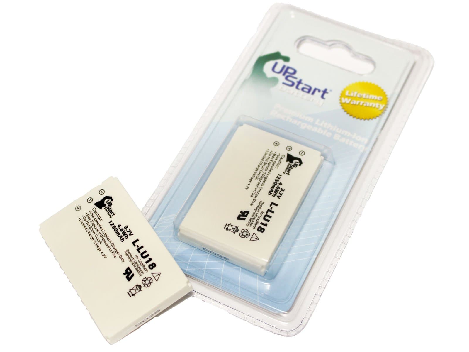 2 Pack Replacement for Logitech Harmony 1000 Battery - Compatible with Logitech Universal Remote L-LU18 Battery (1250mAh, 3.7V, Lithium-Ion)