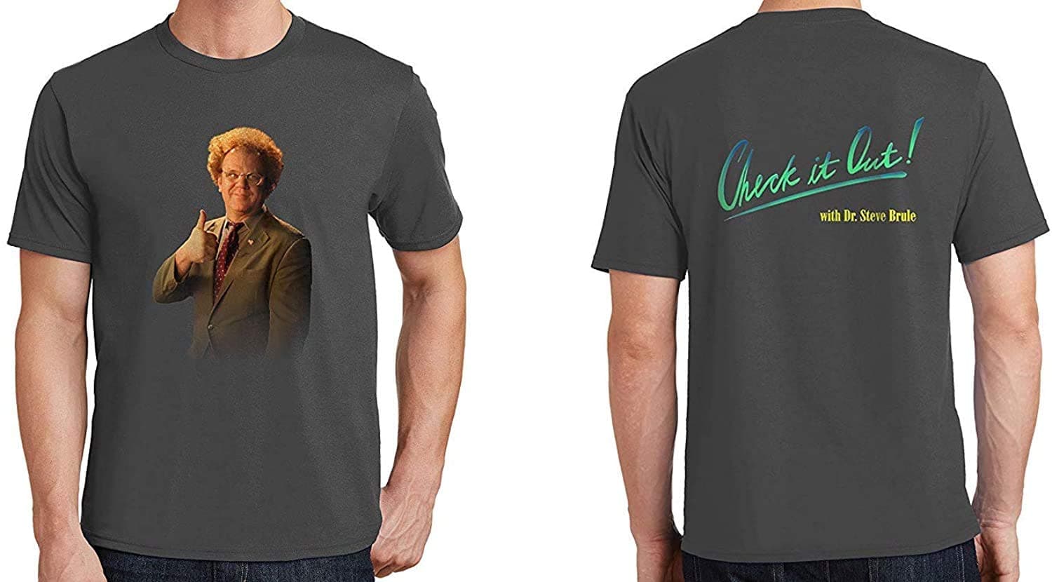 Joom-TS Inspired Funny T-Shirt Dr. Steve Brule 2-Sided Mens T-Shirt Check it Out! Logo