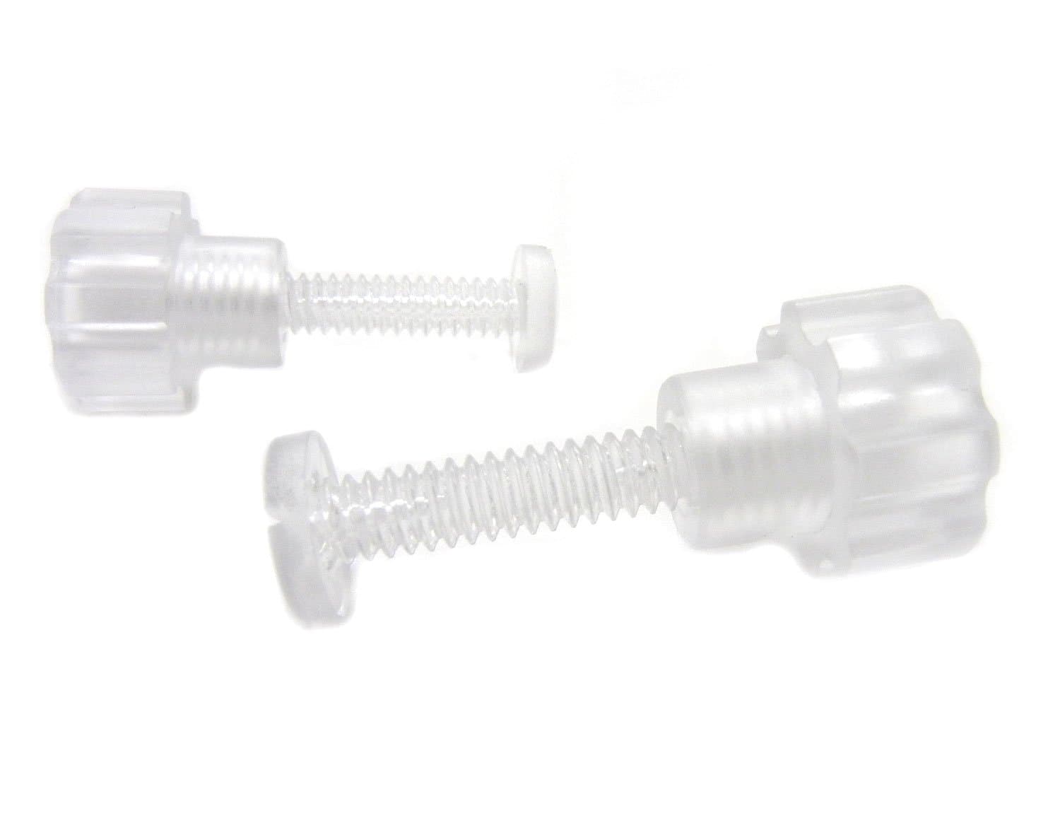 White Poly Carbonate Fasteners - 12pk Clear (Plastic Bolts - Plastic Nuts) #10-24