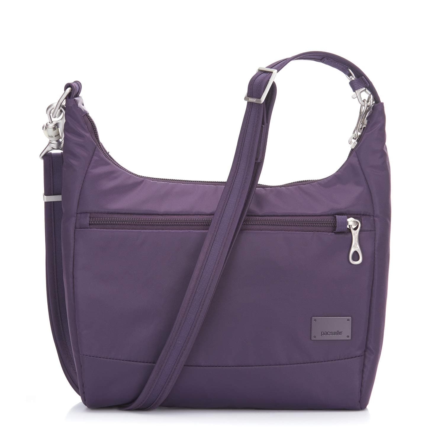 Pacsafe Citysafe CS100 Anti-theft Travel Handbag - Mulberry Travel Cross-Body Bag, MULBERRY