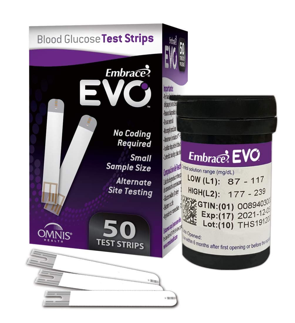 EVO Blood Glucose Test Strips 50ct Vial