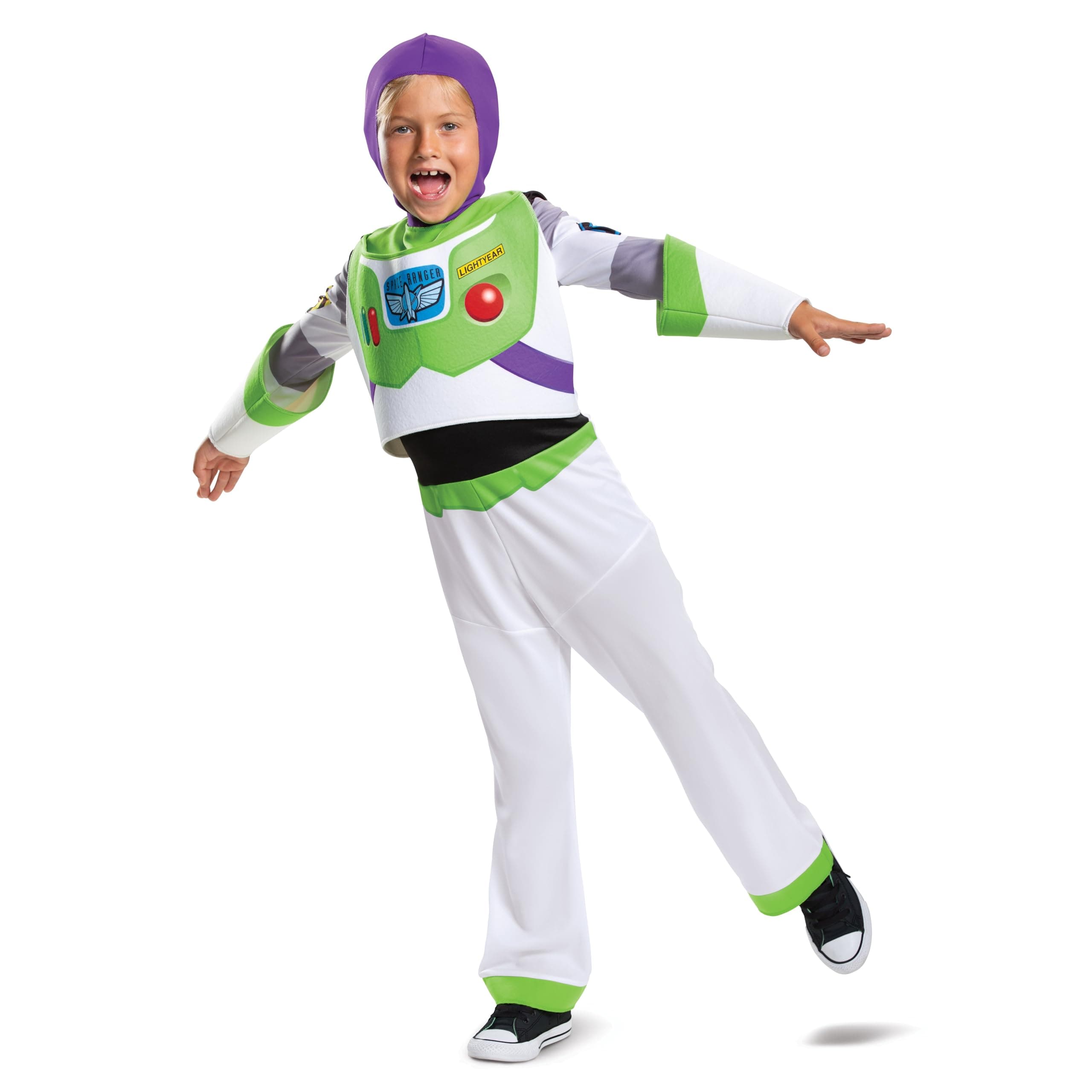 Buzz Lightyear Classic Toy Story 4 Child Costume, S (4-6) White
