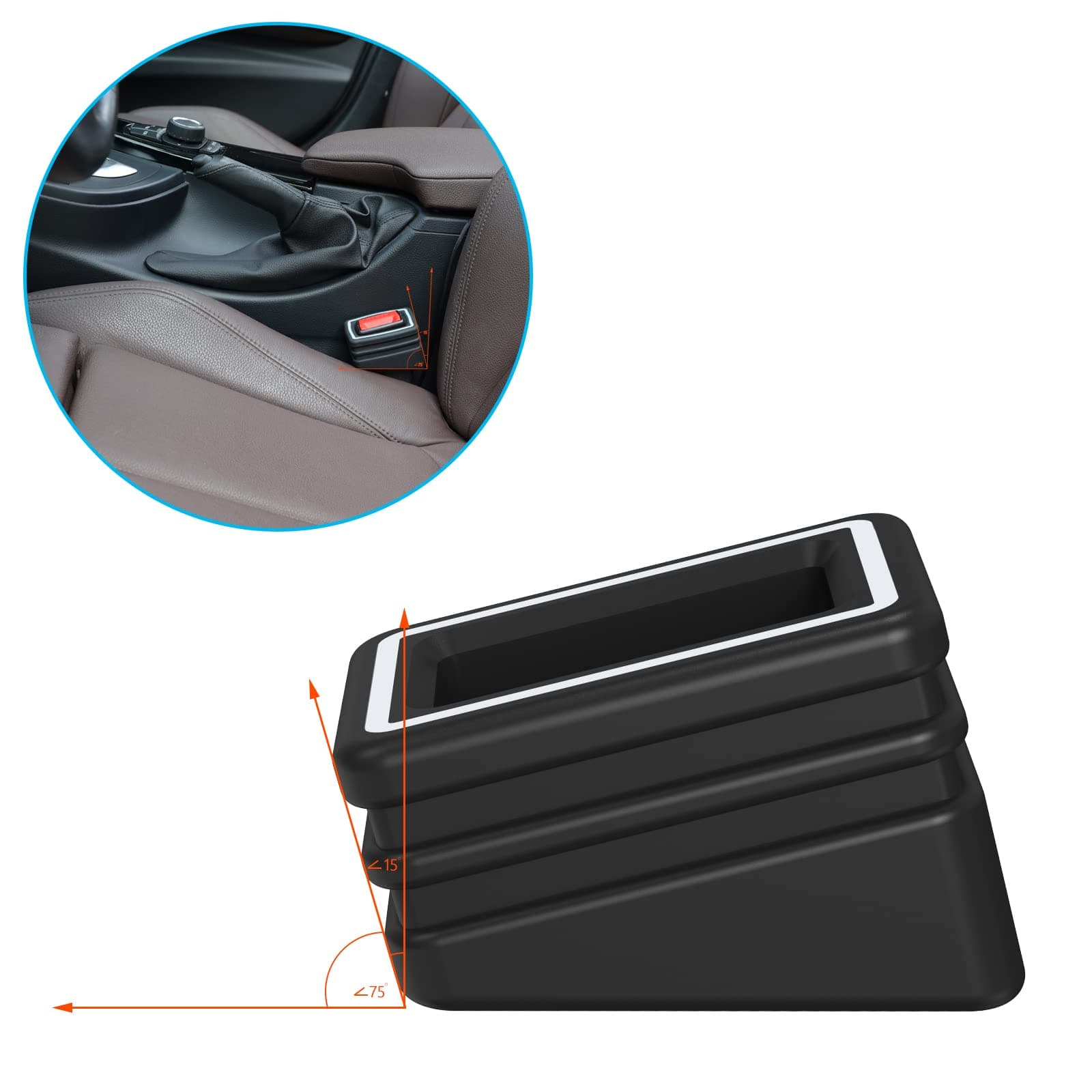 Qijk Seat Belt Buckle Holder Seat Belt Buckle Booster Seat Belt Buckle Fixer Keep the Seat Belt Buckle Upright and Stable Luminous Positioning Ring Easy Positioning Insert Seat Belt Buckle 2 pcs