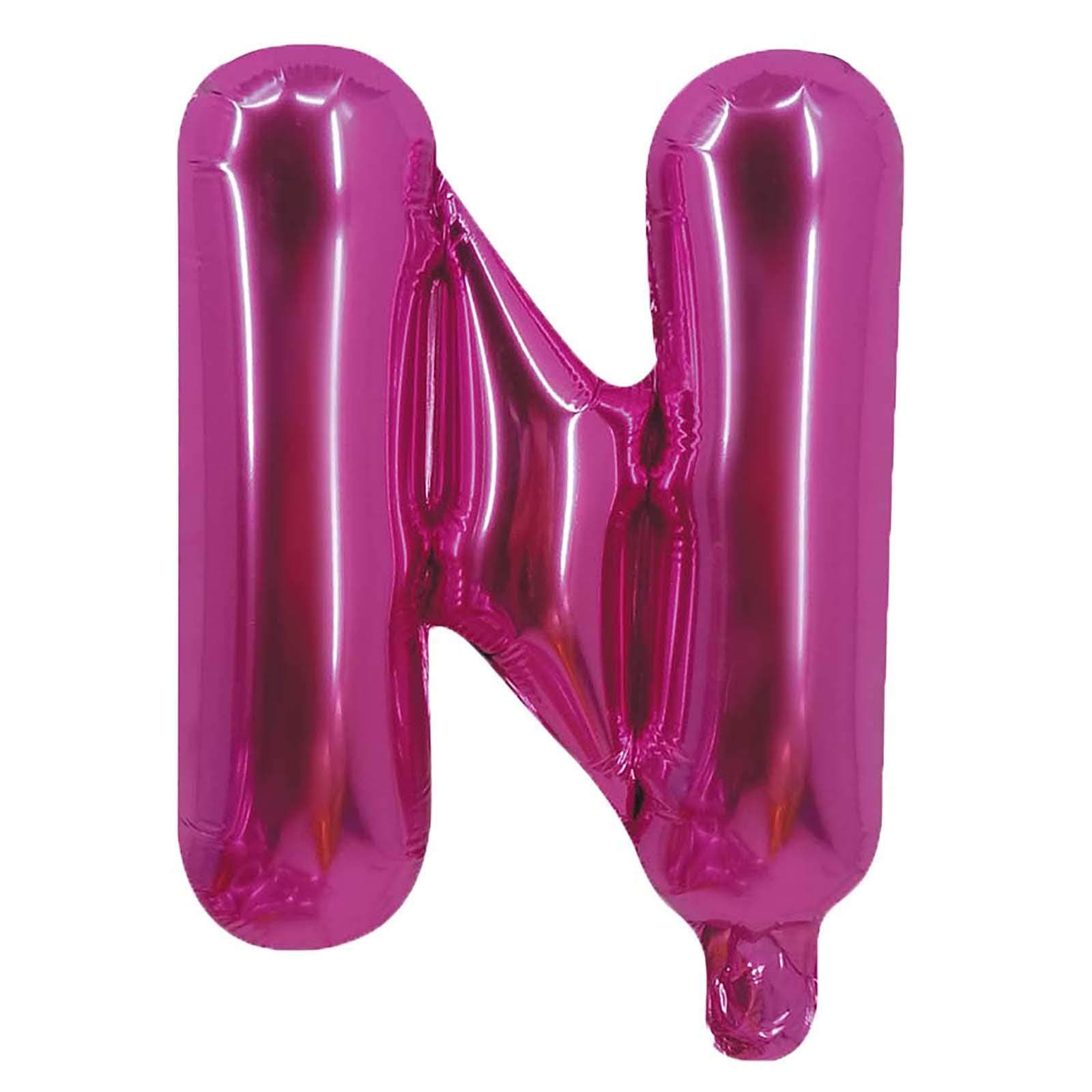 Party Time 16" Letter Foil Balloon, N (Pink)