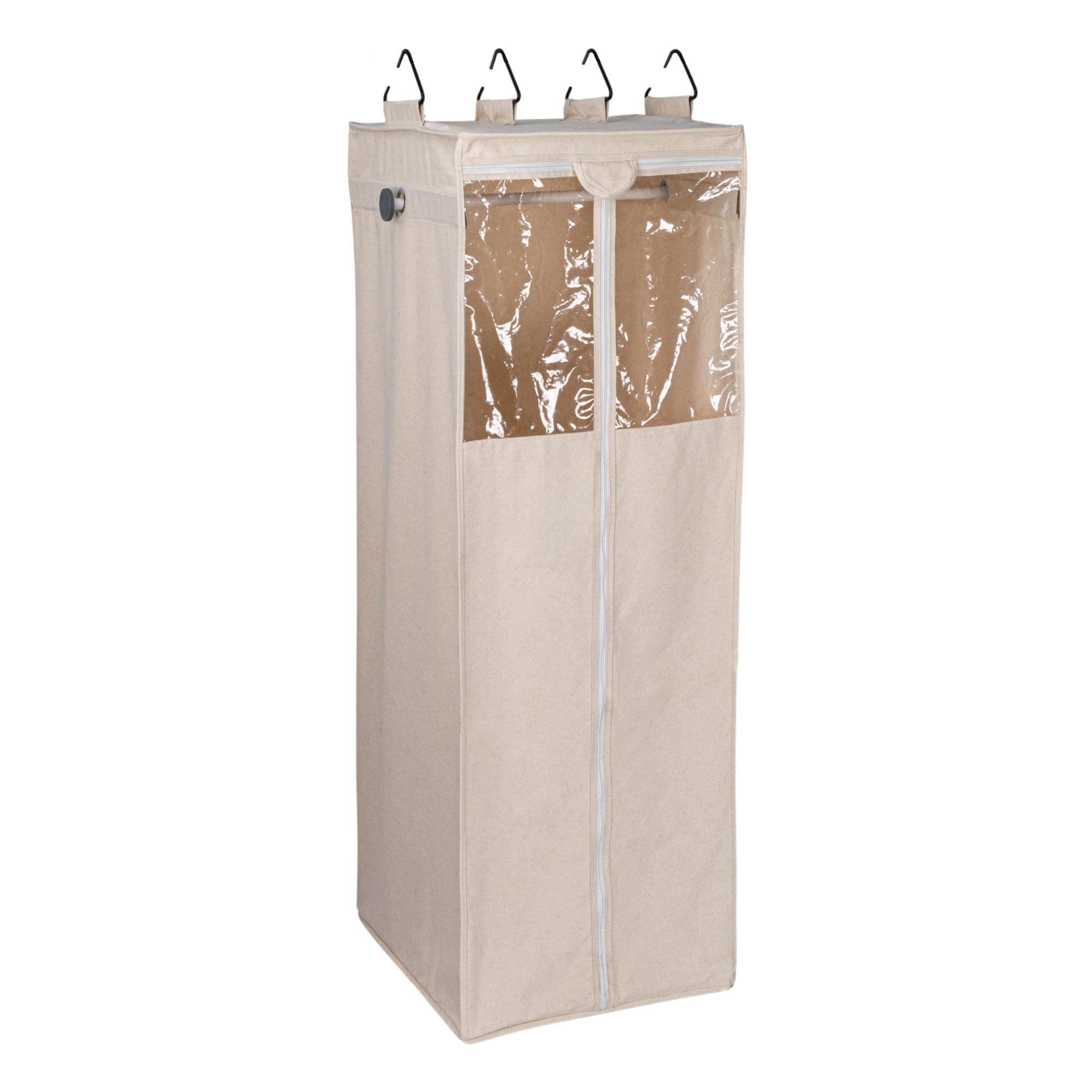 Household Essentials Cedarline Hanging Wardrobe, Heavy-Duty Cotton Canvas, Breathable, Versatile, Natural