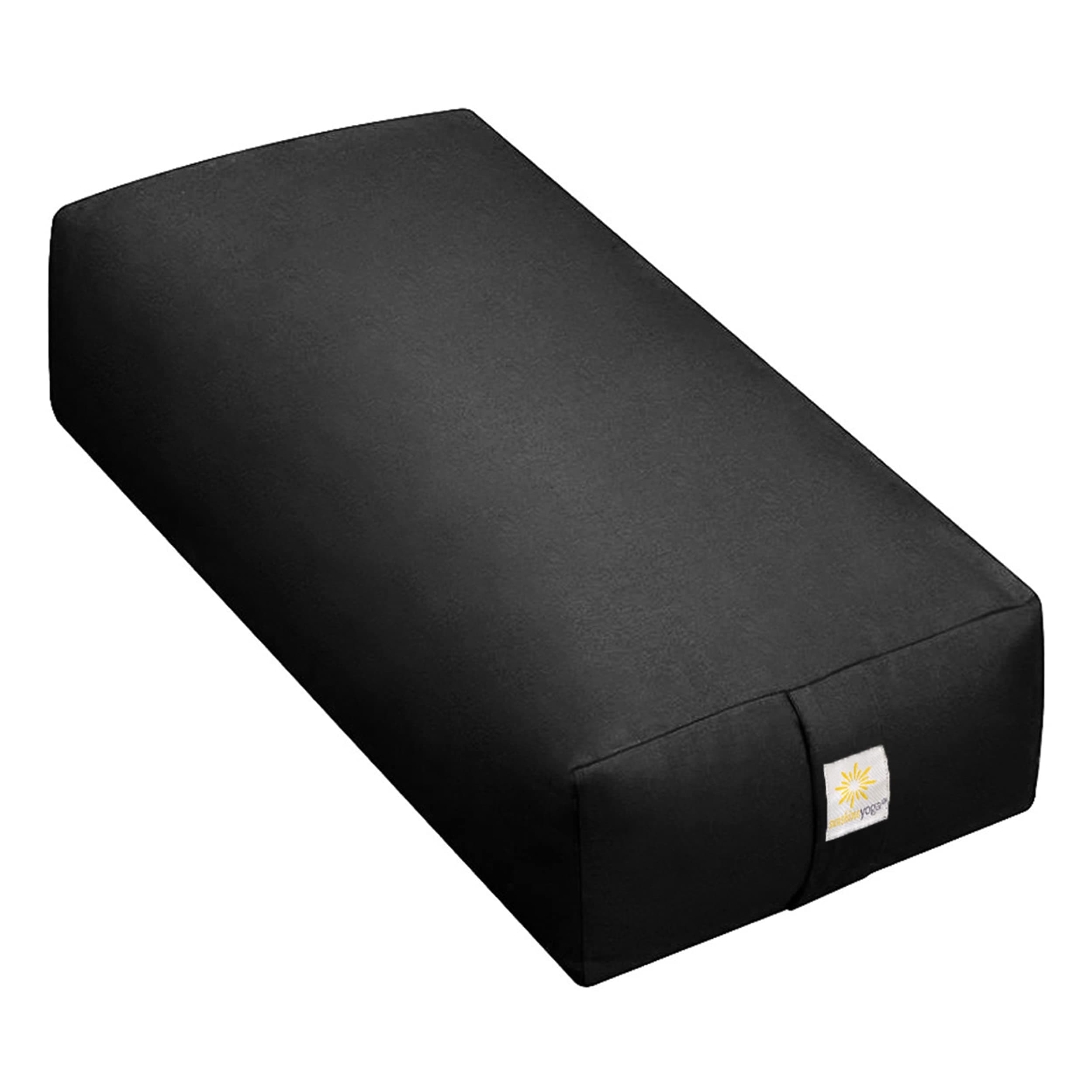 Extra Firm Large Yoga Bolster, 24" x 12" x 6" Cinched OR Zippered Yoga Pillow, Rectangular Cotton Cushion With Removable Cover for Studios, 1 Pack or 2 Pack