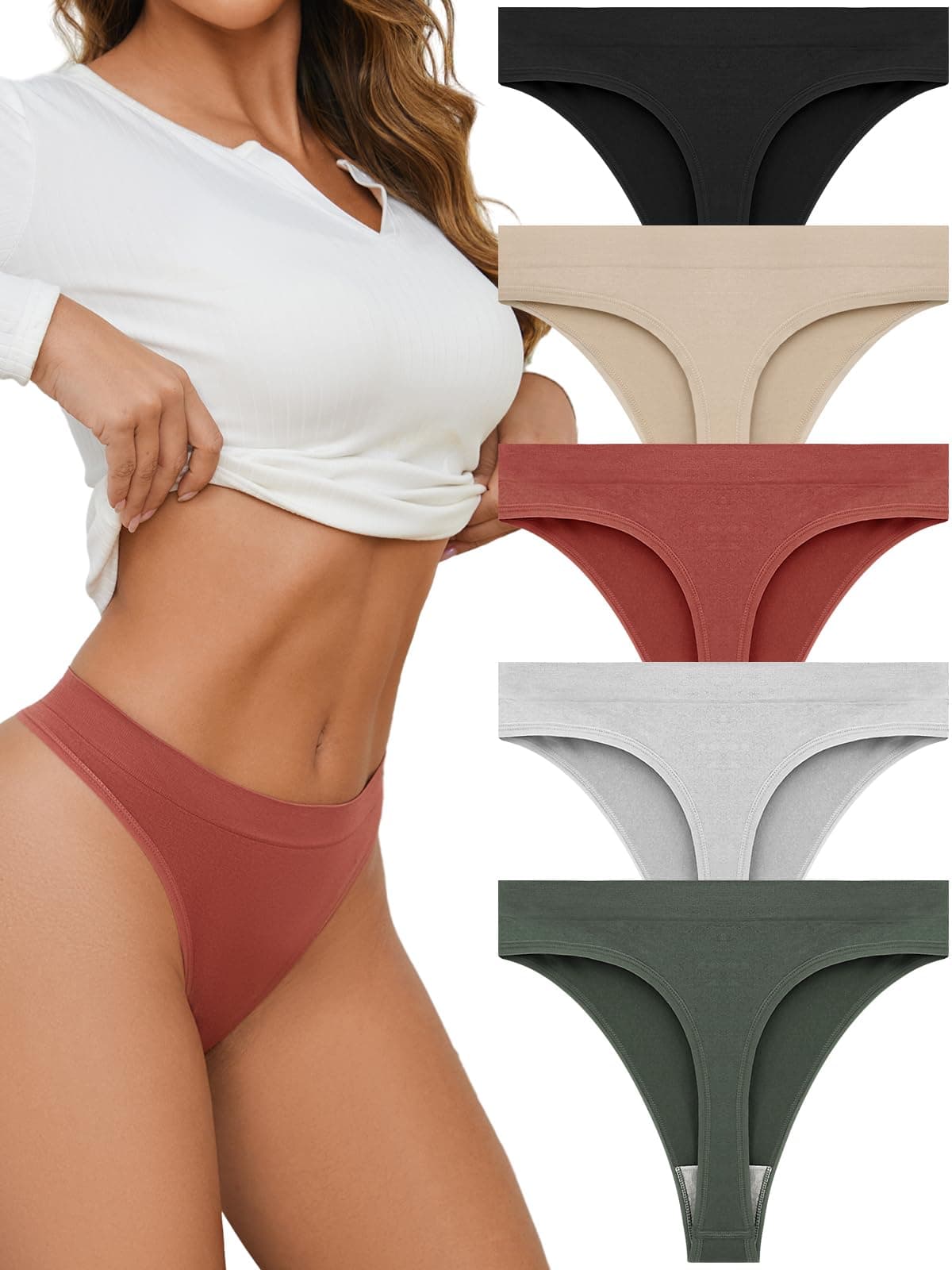 Women's Thong Panties (Pack of 5)