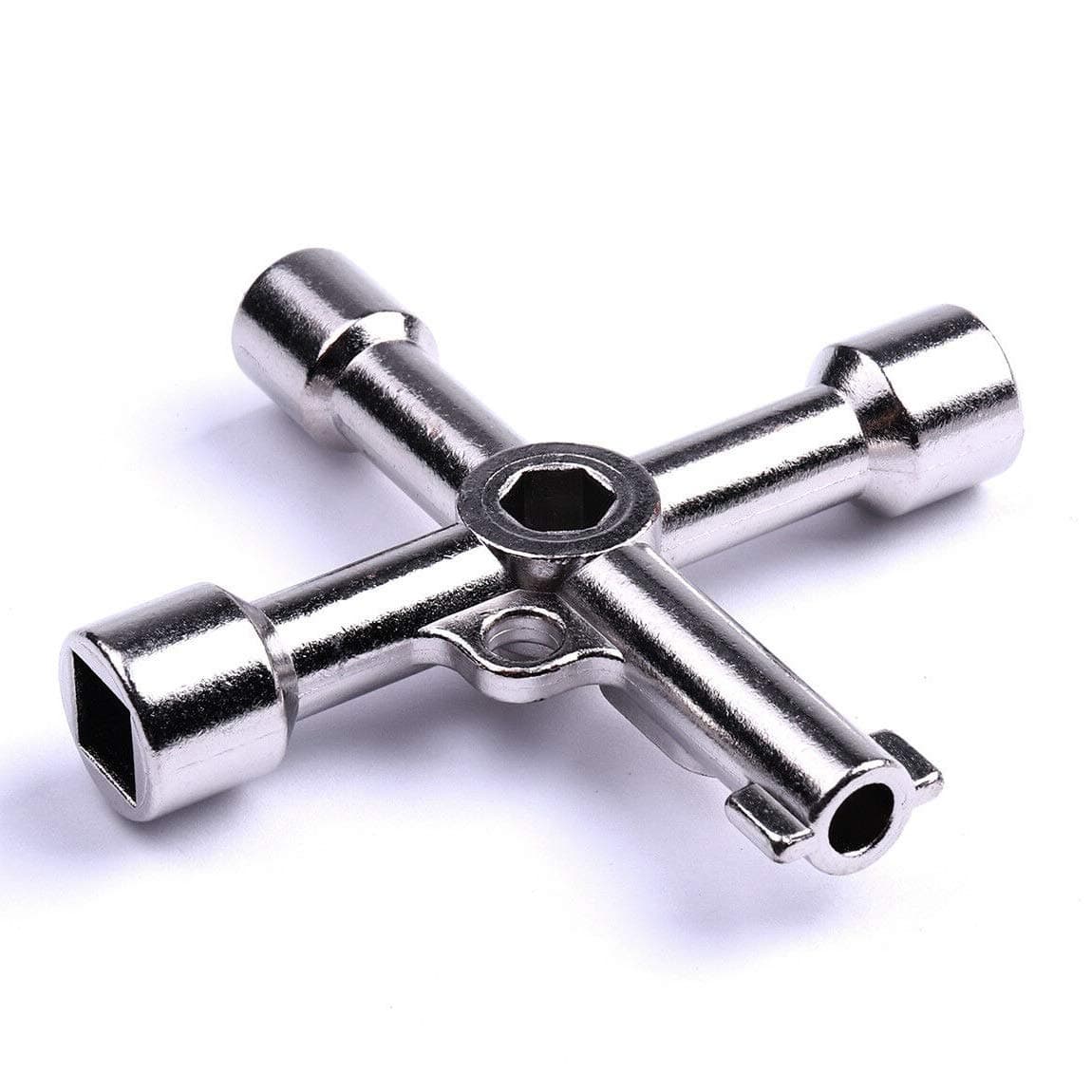 4 Way Alloy Triangle/square 4 in 1 Service Utility Cross Triangle/square Water Key for Train Electrical Elevator Cabinet Valve