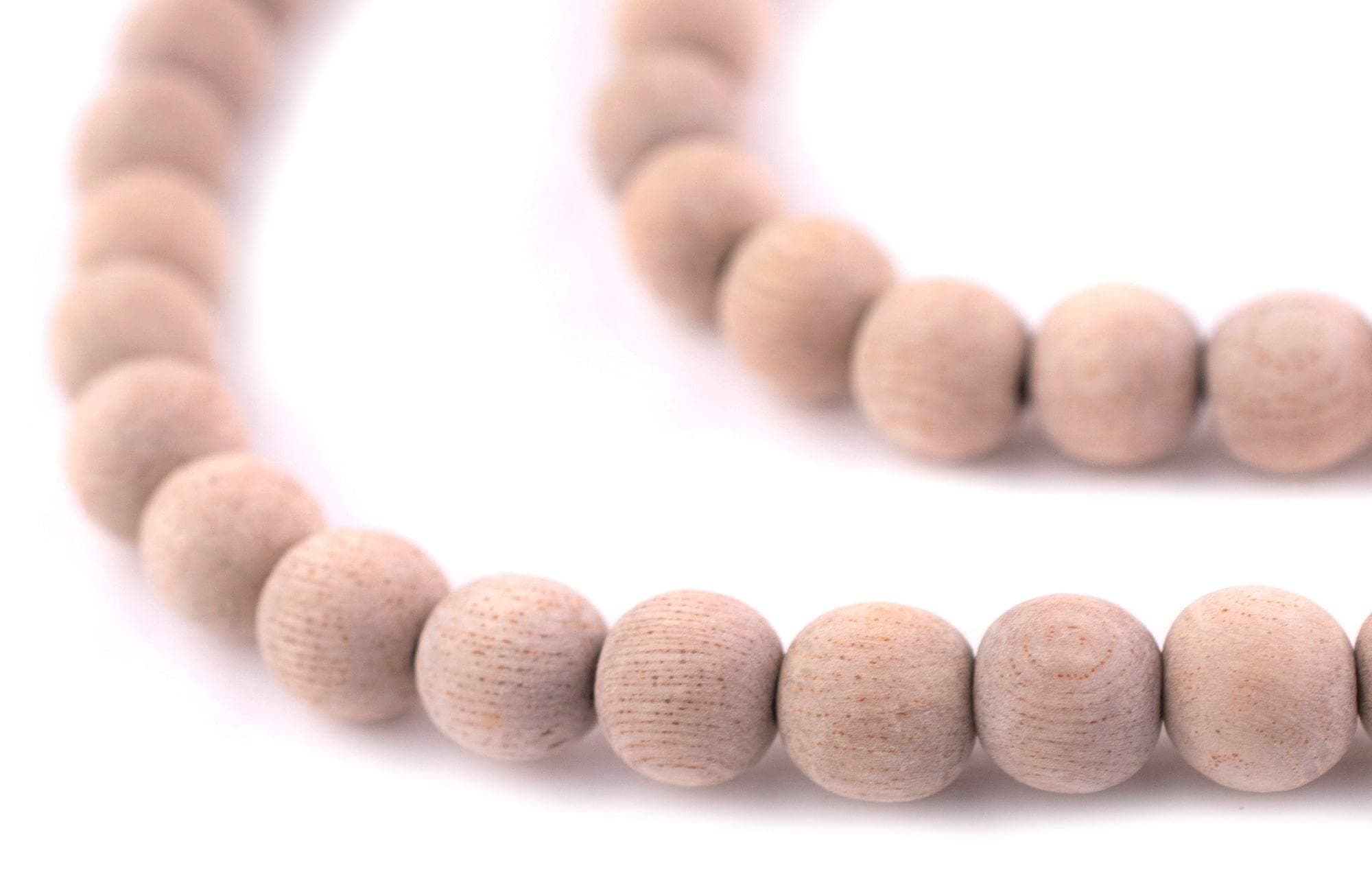 TheBeadChest Unwaxed Round Rosewood Beads (8mm)