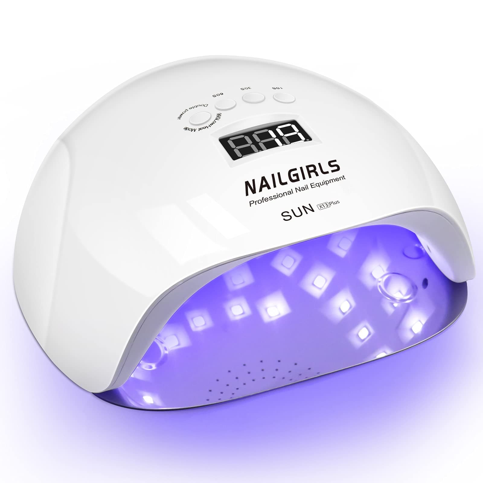 NAILGIRLS UV LED Nail Lamp, 150W Gel Polish Nail Dryer, 4 Timer Presets, Auto Sensor, Detachable Base, Nail Art Tools for Fingernail