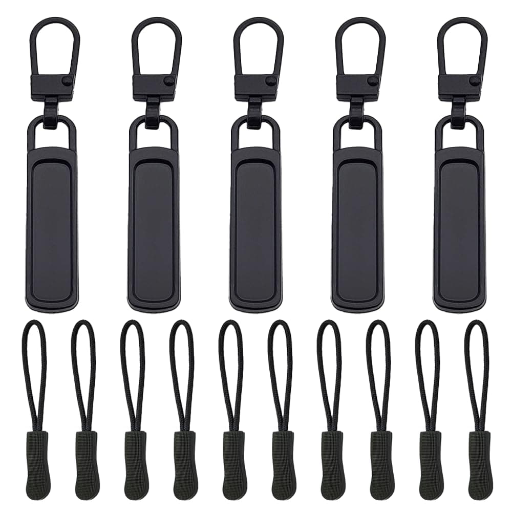 Pack of 15 zip zips, spare parts zip zip, removable metal zip pull, metal zip tag replacement zip, zip replacement