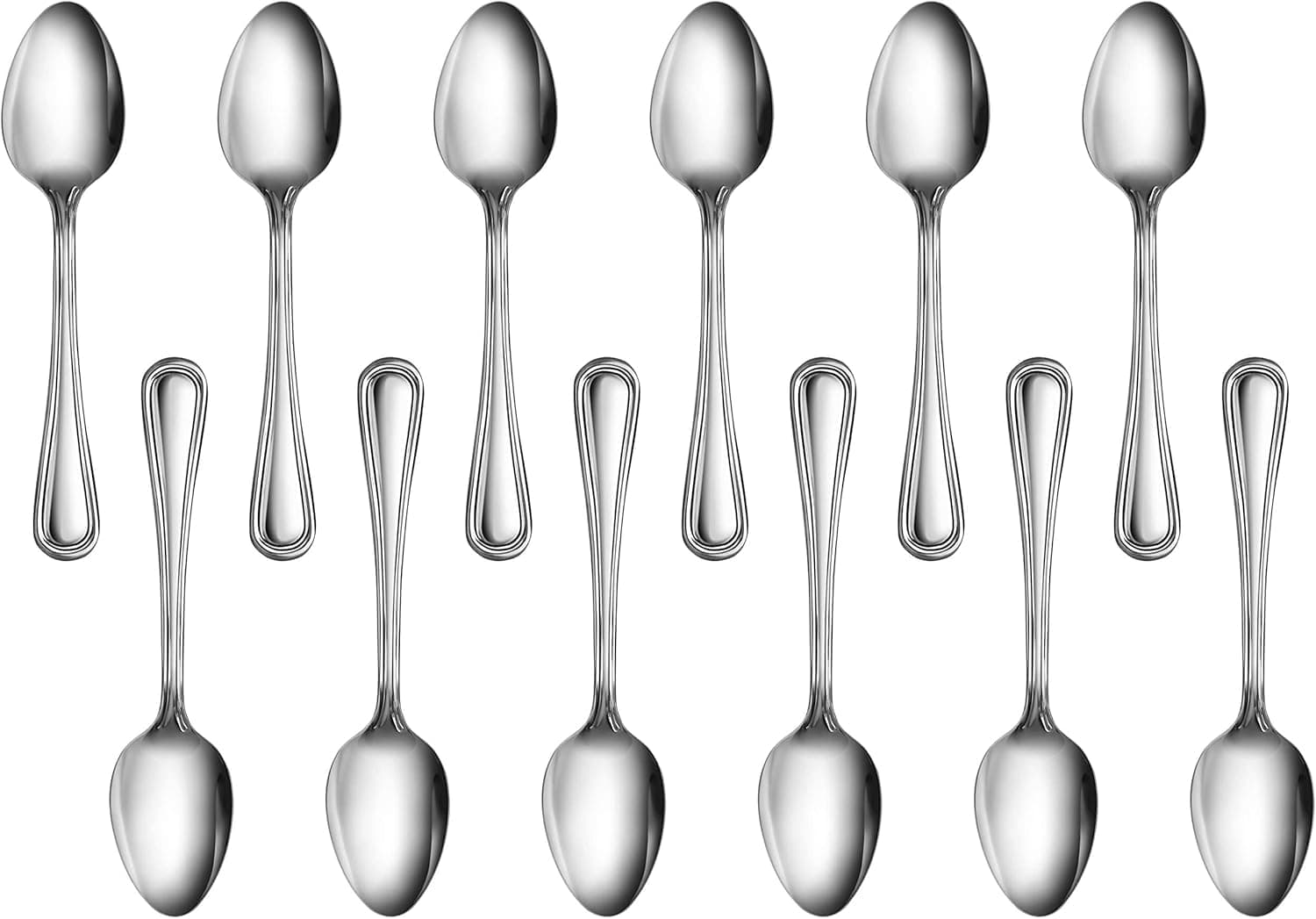 New Star Foodservice 58147 Slimline Pattern, 18/0 Stainless Steel, Teaspoon, 6-Inch, Set of 12