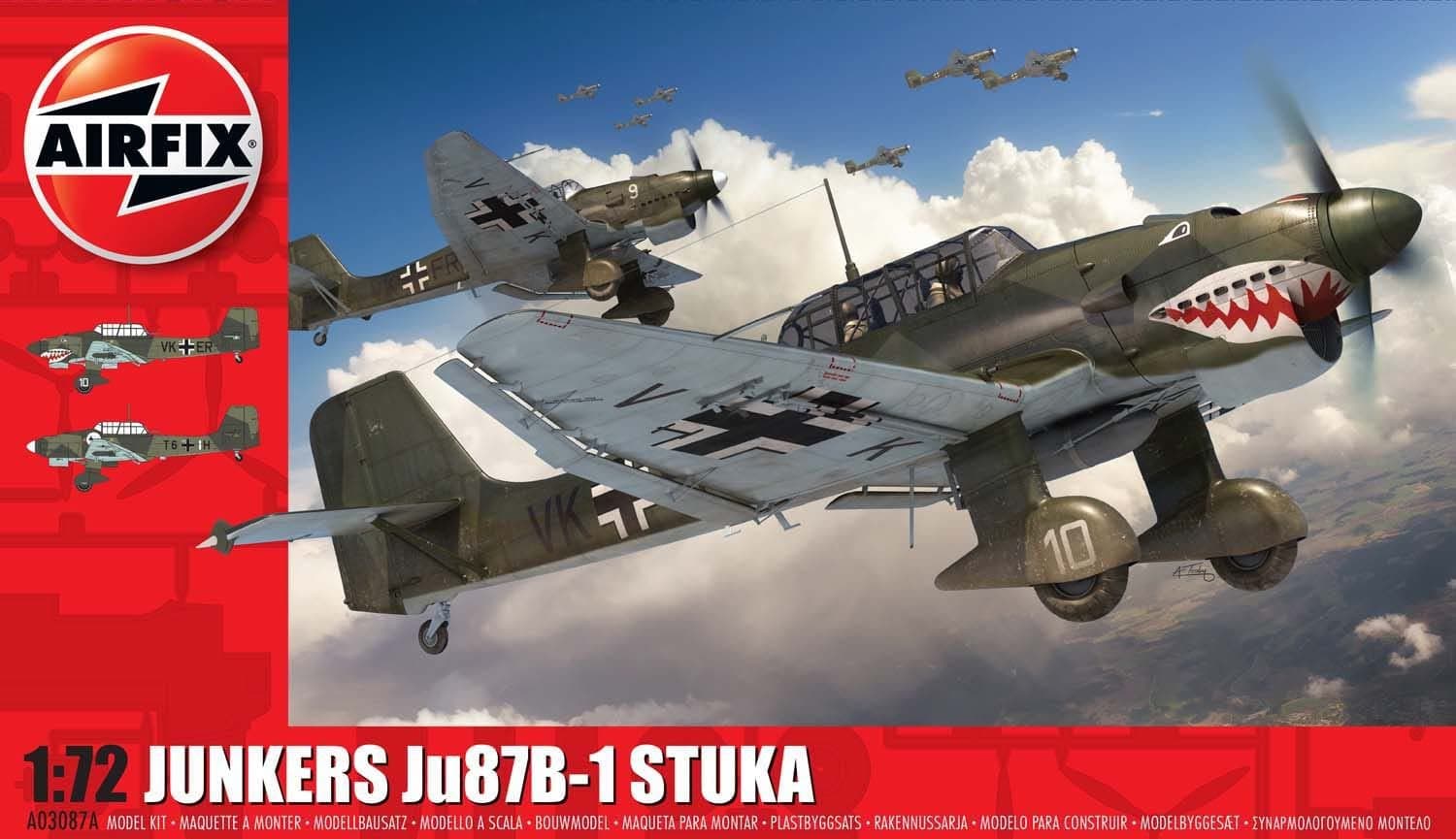 Airfix A03087A Junkers Ju87 B-1 Stuka Series 3 Aircraft 1:72 Scale Model Kit