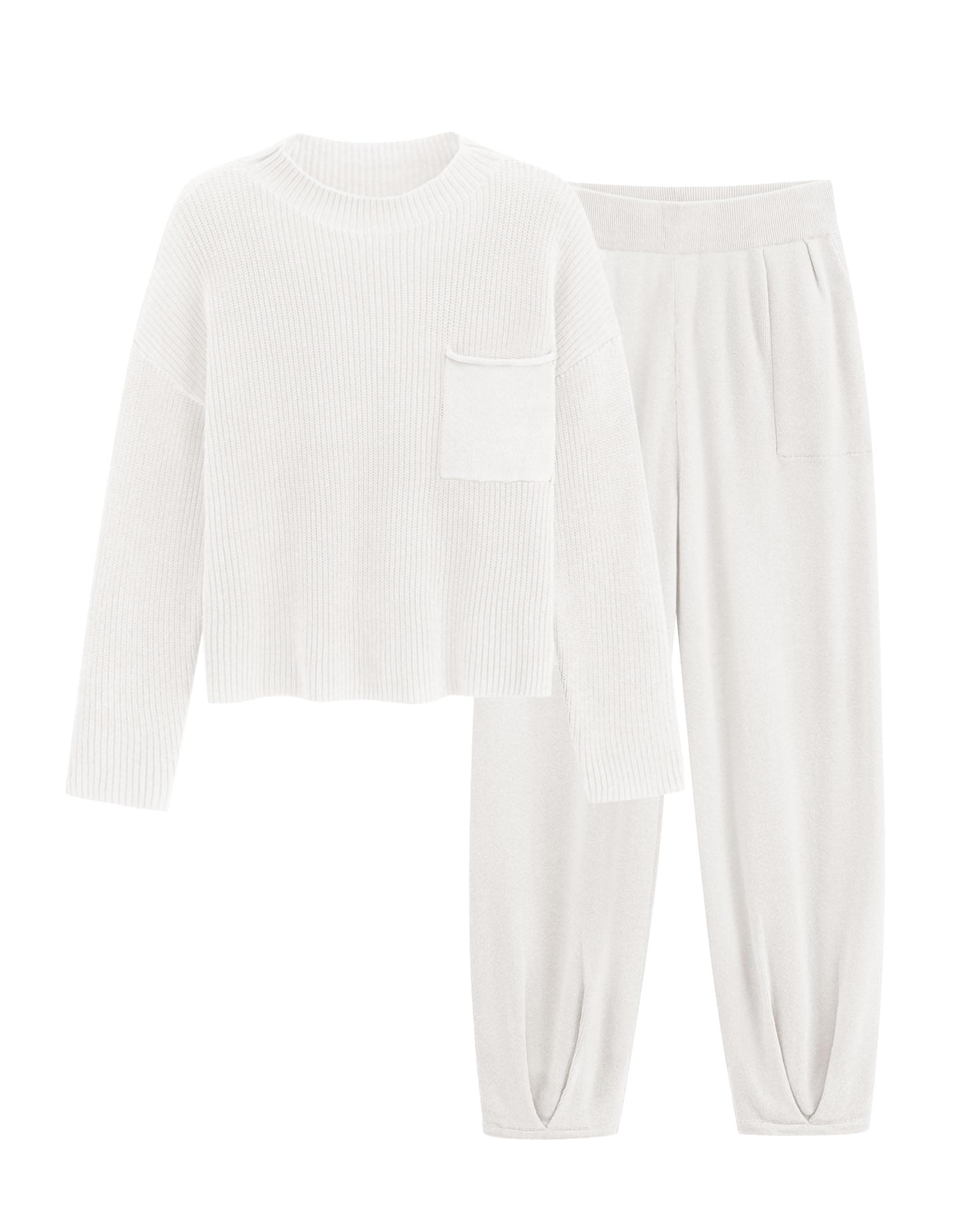 PRETTYGARDEN Two Piece Sets for Women 2026 Pullover Sweater High Waisted Sweatpants Tracksuit Lounge Set Fall Winter Outfits