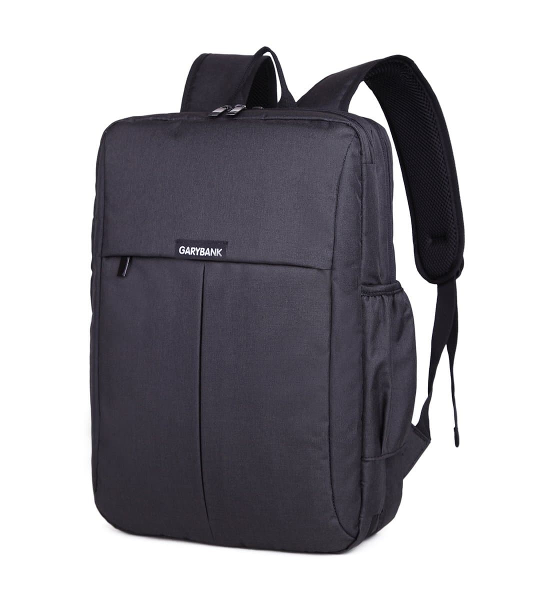 Garybank Waterproof Laptop Backpack 15.6 For Women Men Both Top Loader and Panel Loader Slim Business Rucksack Good For College School Travel Shoulder Tech Bag Up to 15.6 inch Laptop & Notebook Black