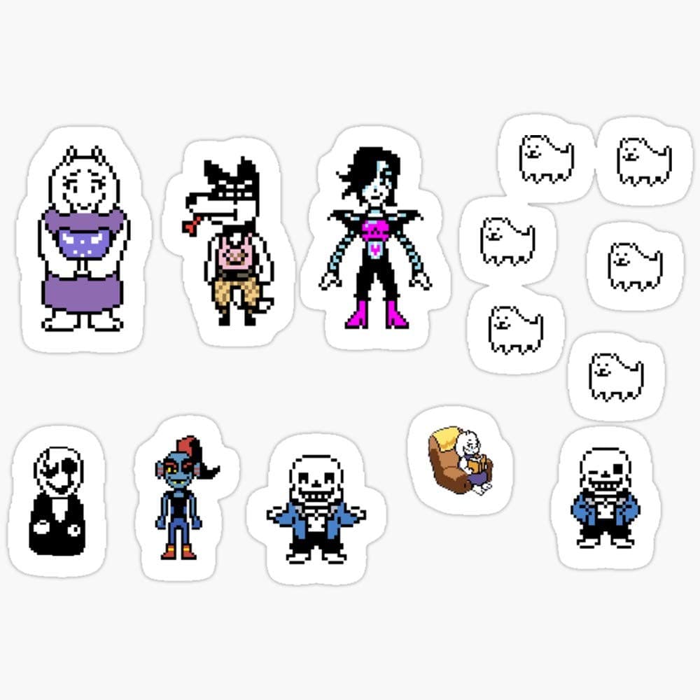 Sticker Vinyl Decal for Cars, Water Bottle, Fridge, Laptop Undertale - Random Sticker Pack 2 Stickers (3 Pcs/Pack)