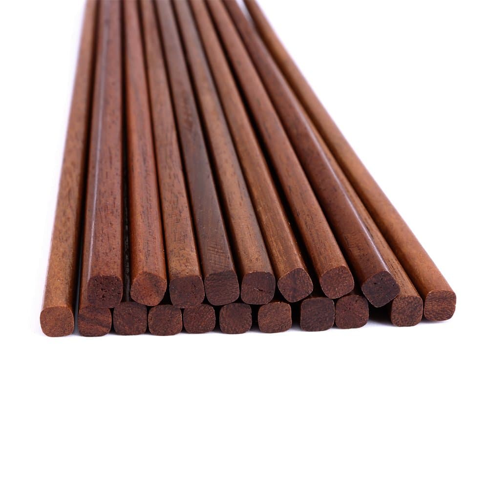 10 Pairs Wooden Chopsticks Reusable Chop Sticks Dishwasher Safe Chinese Wooden Chopsticks Handmade Chopstick Natural Health for Cooking Eating Restaurants ,Korean & Japaness Style,Portable Long Brown