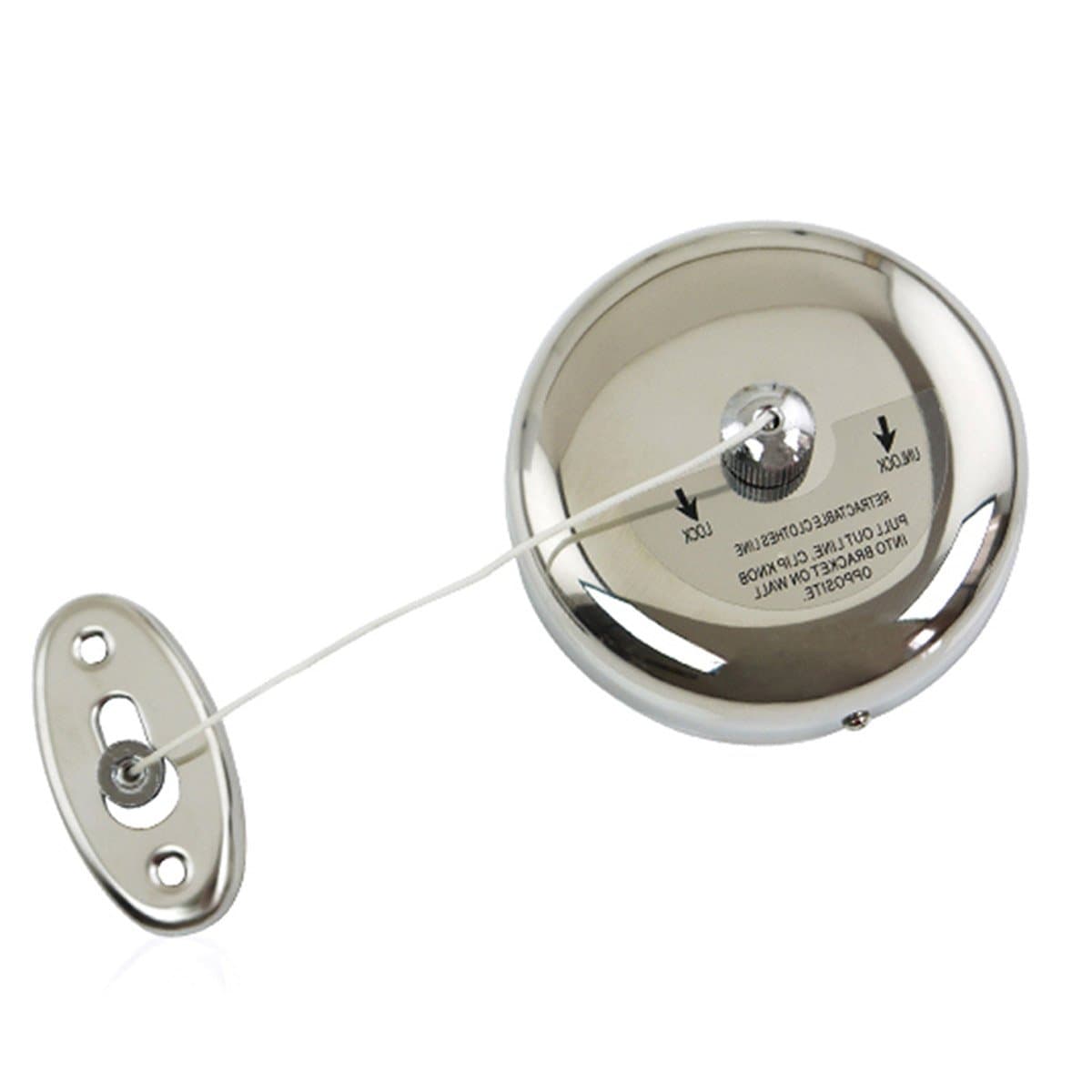 Kictero Stainless Steel Retractable Clothesline 8.2 Feet Adjustable Fiber String Line Washing Lines