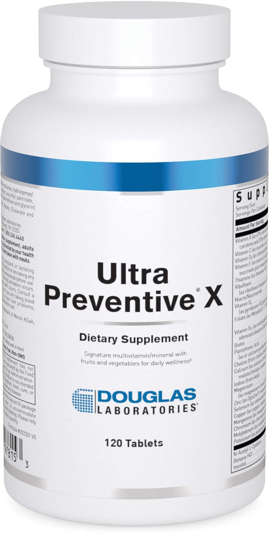 Douglas Laboratories Ultra Preventive X | Multivitamin Mineral Formula with Fruits and Vegetables for Daily Wellness | 120 Tablets