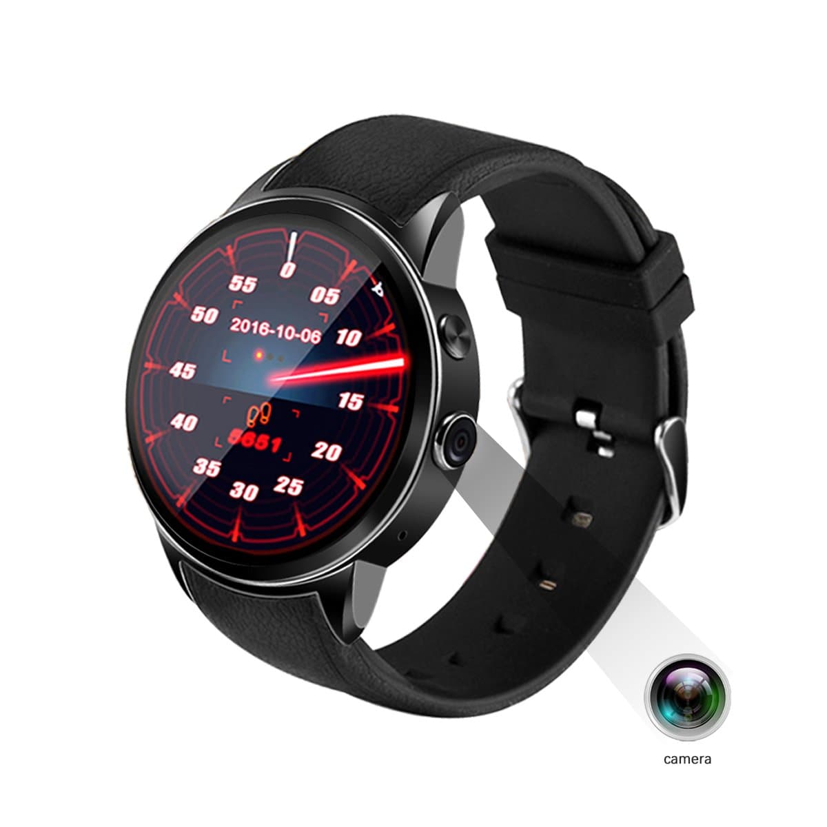 Smart Watch Phone, Diggro DI01 Android 5.1 MTK6580 Quad Core 1GB+16GB 1.39" AMOLED Screen Smartwatch Support GSM+WCDMA 2.0MP Camera Wifi Bluetooth GPS IP67 Waterproof Fitness Tracker Heart Rate Monitor Pedometer (Black)