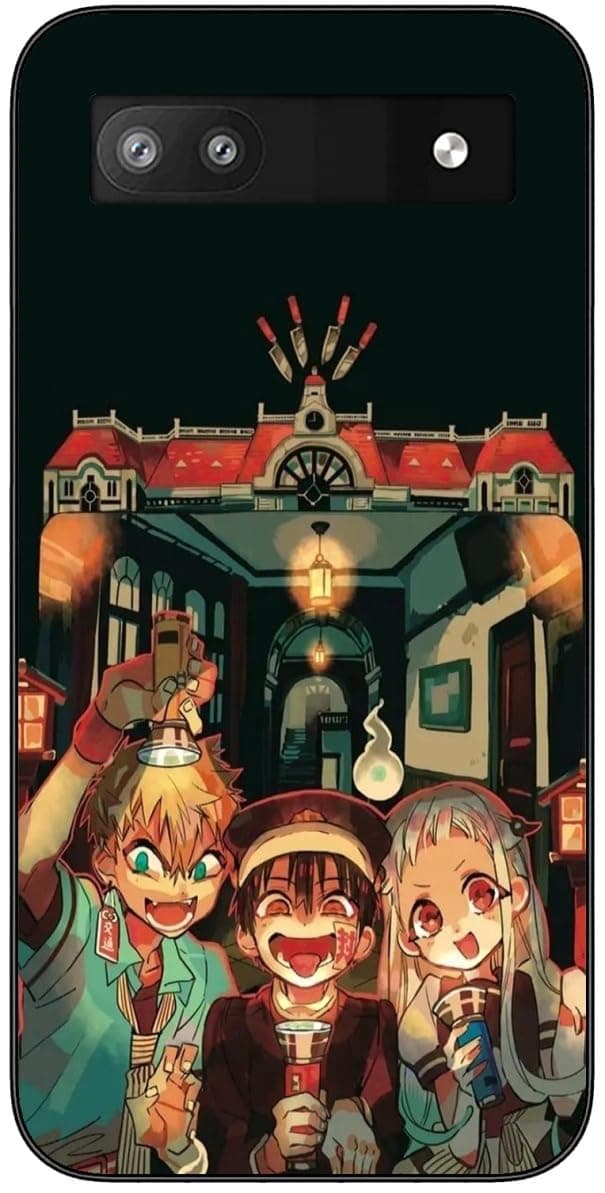 Compatible with Google Pixel 6A Case with Hanako with Kun with Yashiro with Nene 561 Soft Shockproof Slim Silicone TPU Protective Phone Case Black