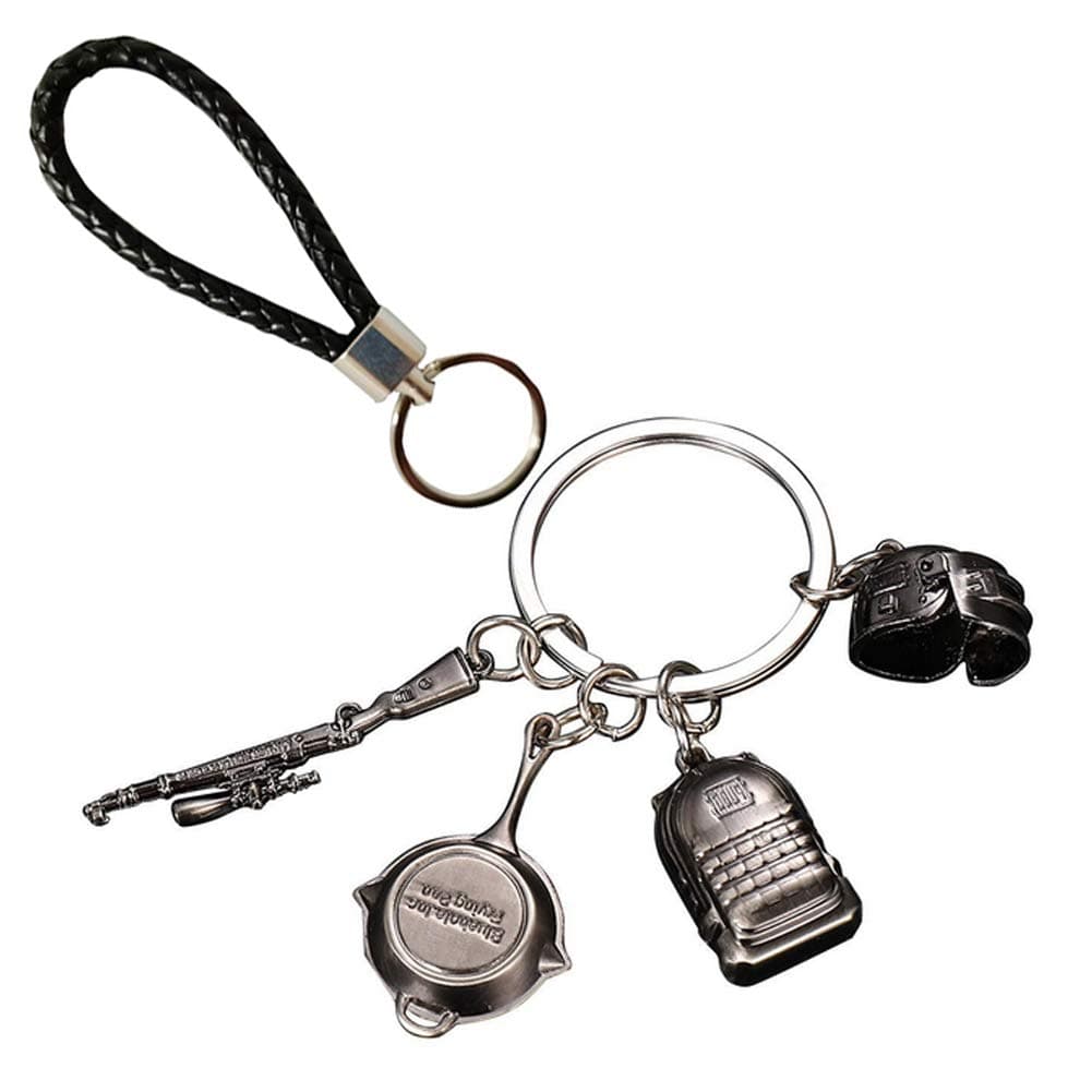 Stainless Steel Keychain with PUBG Interesting Model for Children and Adults, Have Fun