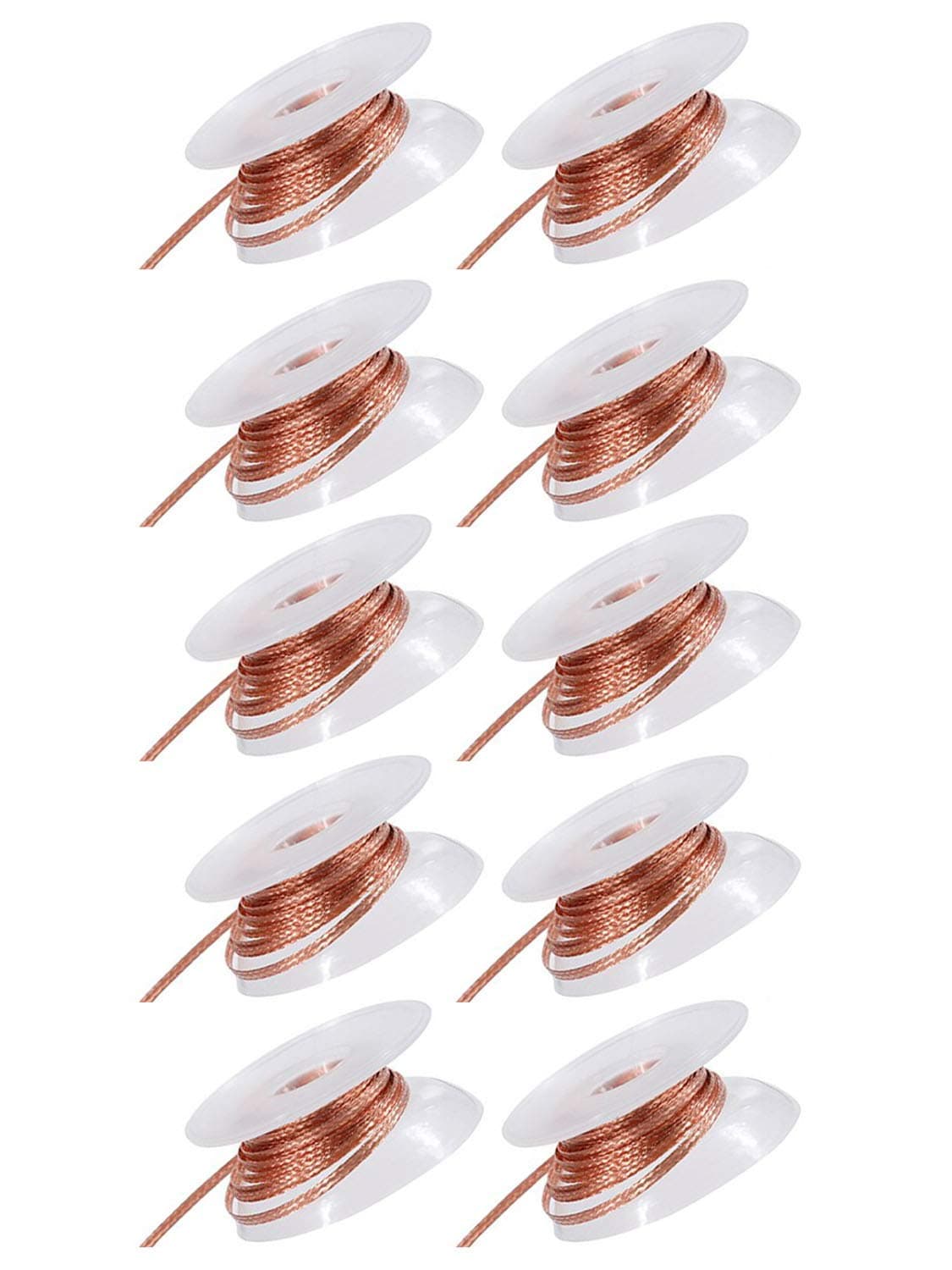 PINCHUANG 10PCS Solder Wick, Desoldering Wick, Solder Braid, Copper Solder 1.5mm Width, 15m (15ft) length