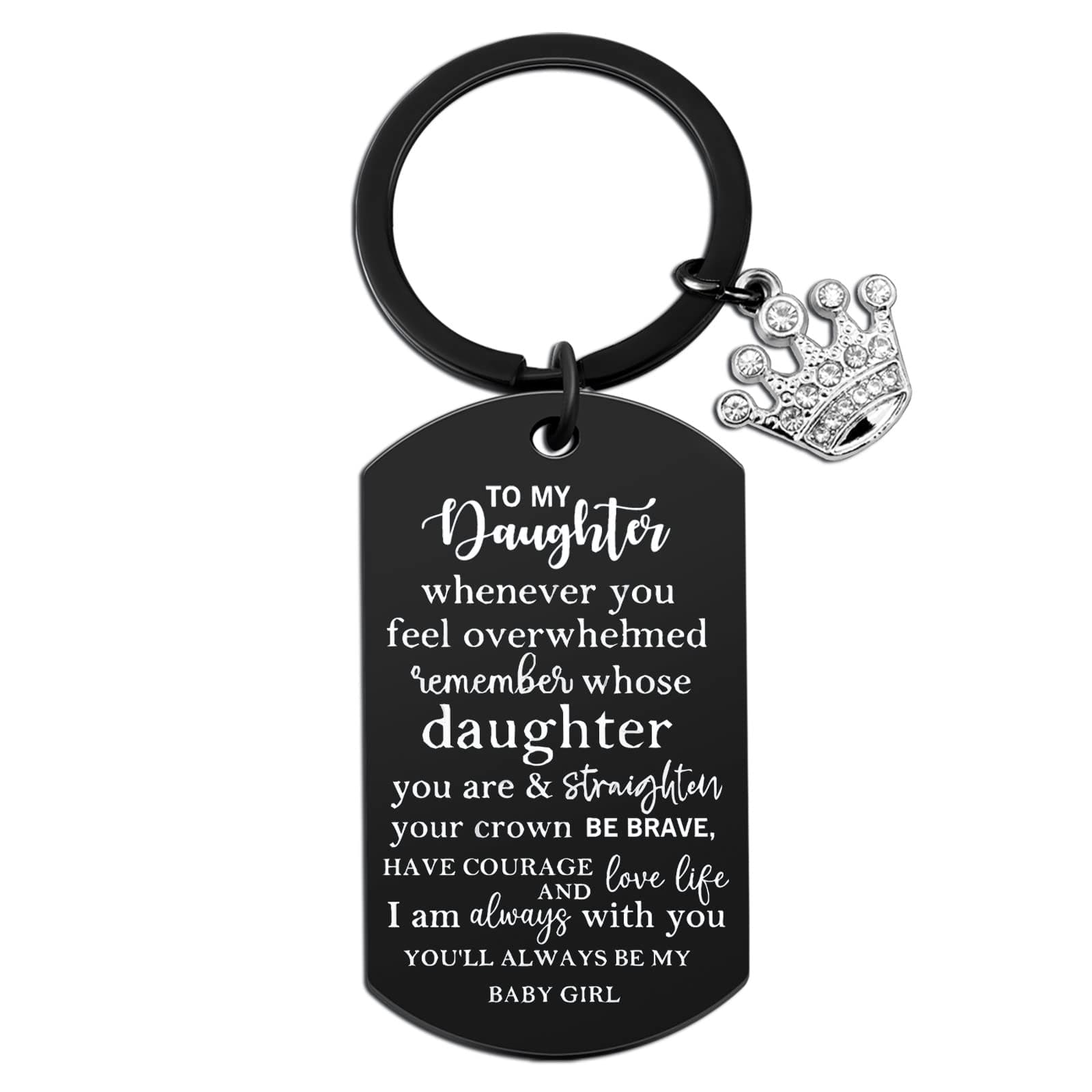 ibiwe Daughter Gift From Mom Dad To My Badass Daughter Keychain Valentines Day Gifts for Daughters Birthday Gift For Step Daughter Her From Mother Father