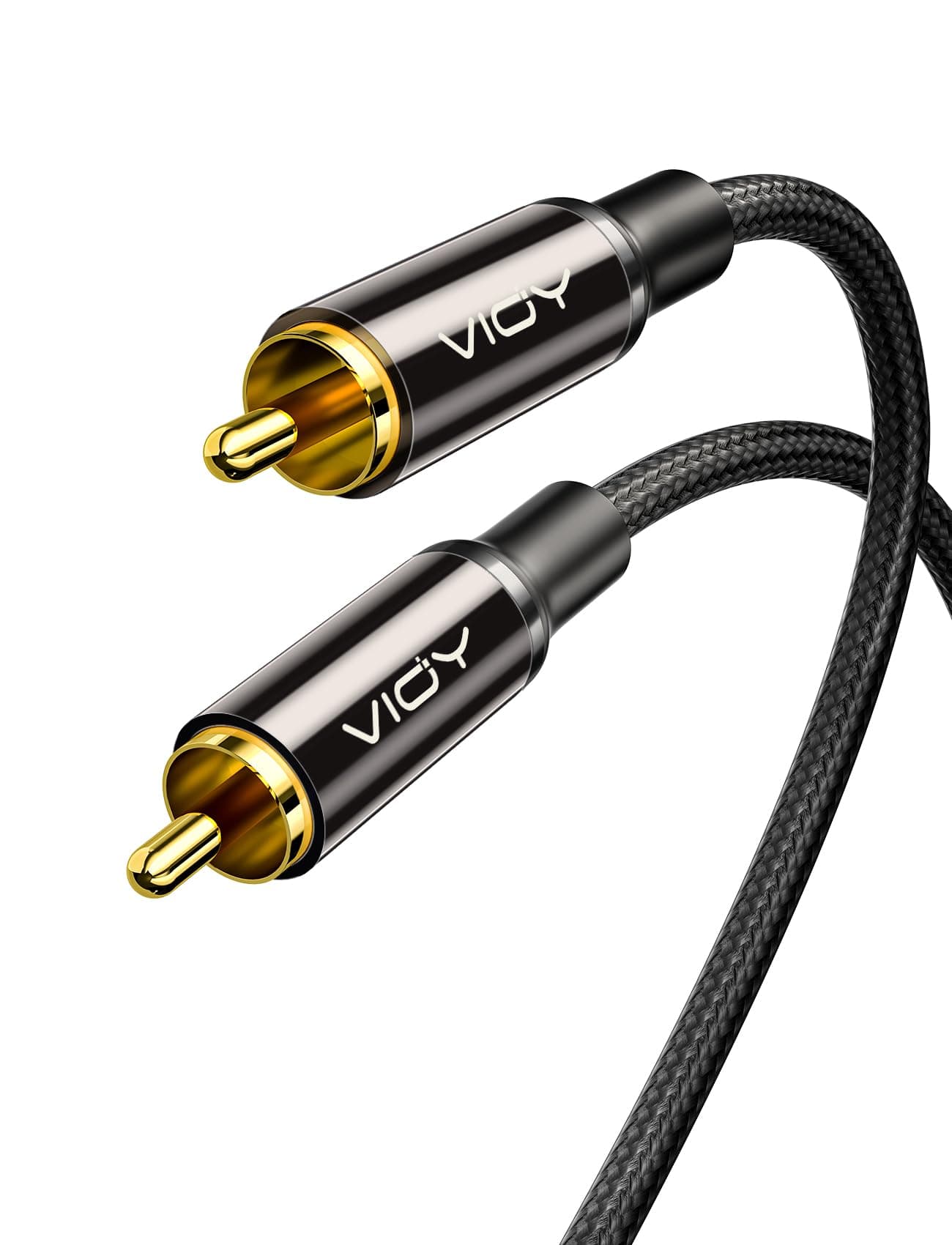 VIOY Coaxial Digital Audio Cable (10 FT/3 M), Subwoofer Cable RCA Male to Male HiFi 5.1 SPDIF Stereo Coaxial Audio Cable for Home Theater, HDTV, Amplifier Speaker Soundbar