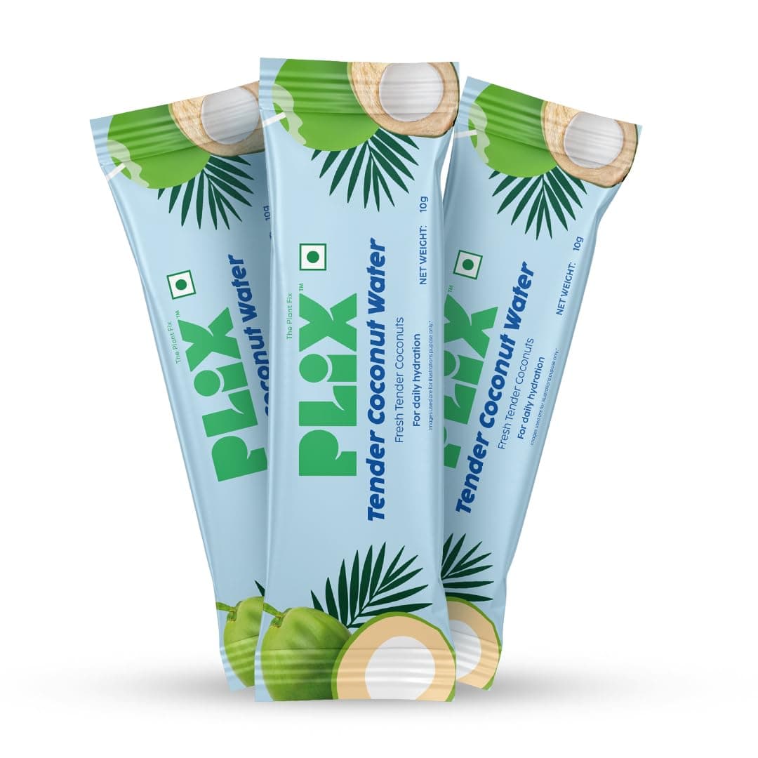 PLIX - THE PLANT FIX Tender Coconut Water Premix Powder 30 Sachets with Natural Electrolytes for Instant Energy, Daily Hydration & Healthy Skin, Easy to consume