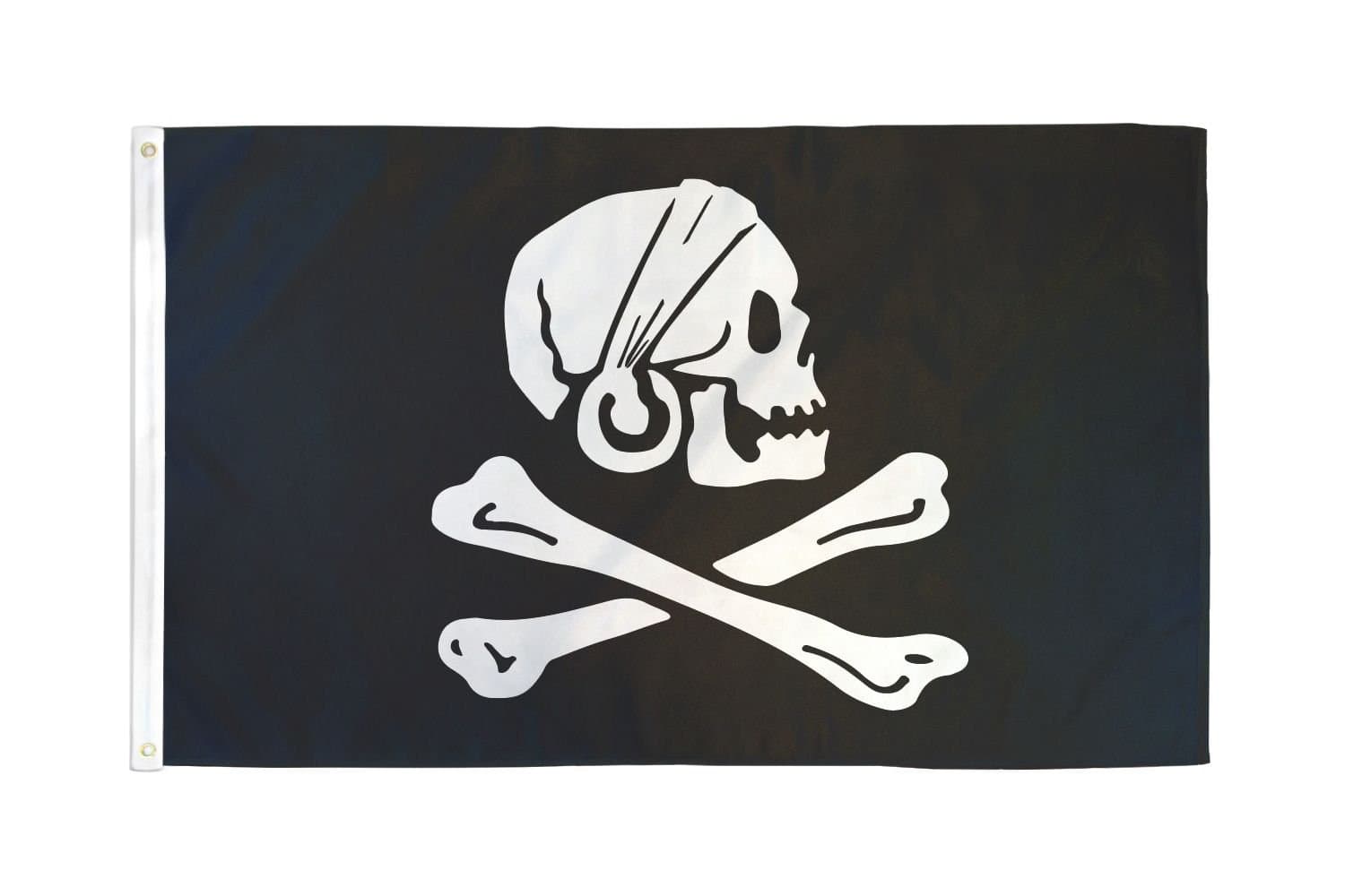 AZ FLAG - Pirate Henry Avery Black Flag - 3x5 Ft - 100D Polyester Skull Pirates Banner with Two Metal Grommets - Fade Resistant - Vivid Colors - 3' x 5' Feet - 150x90 Cm