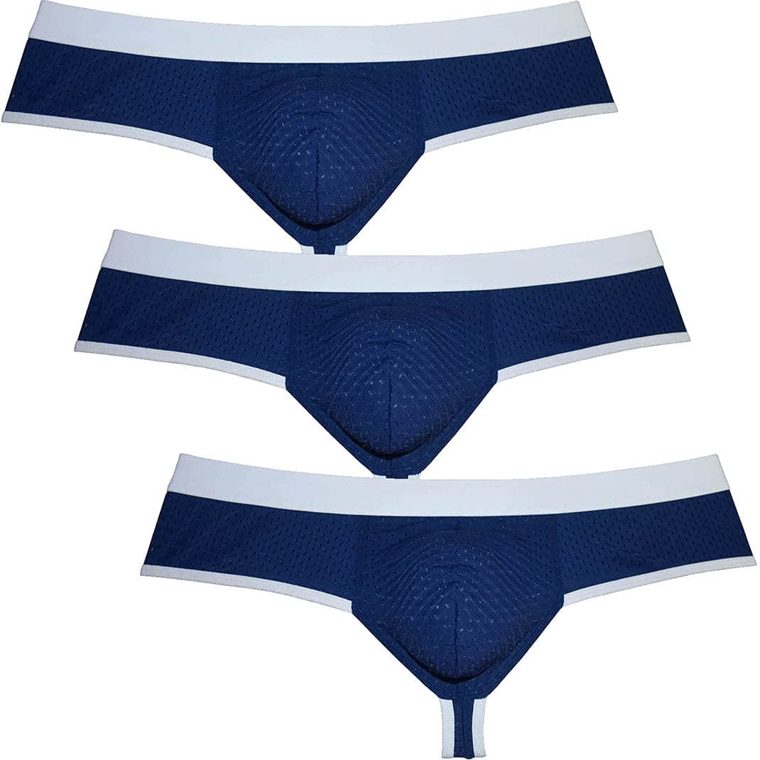 OROCOJUCO Mens Breath Holes Bikini Underwear Cheeky Boxer Briefs Extra Skimpy Brazilian Bikini Pouch Trunks