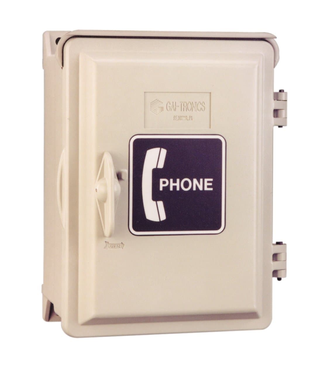 Waterproof Phone Box Enclosure with Spring Loaded Door - Industrial Telephone Enclosure with WALLPLATE Jack & Spring Loaded Door