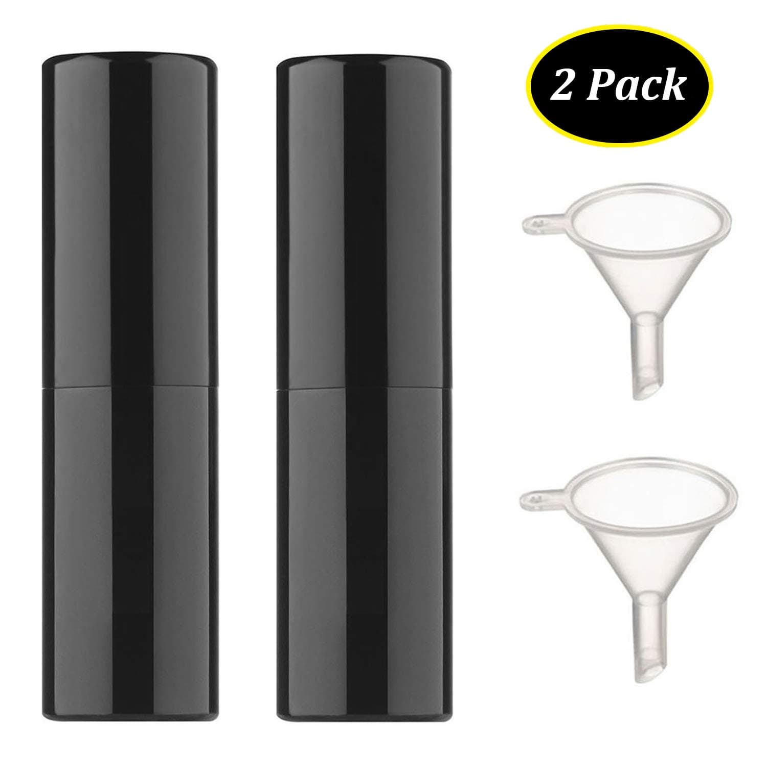 UNIAI Refillable Perfume Atomiser Bottle Perfume Atomiser Bottles 2 PACK - 20 ml Portable Mini Travel Atomizers Metal Shell Spray Bottle with Funnel Pump (Black)