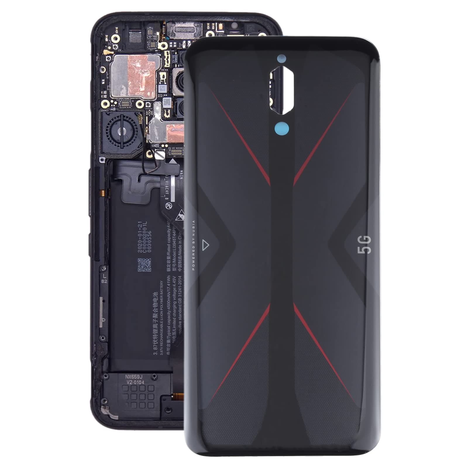 Battery Glass Back Cover for ZTE Nubia Red Magic 5G NX659J