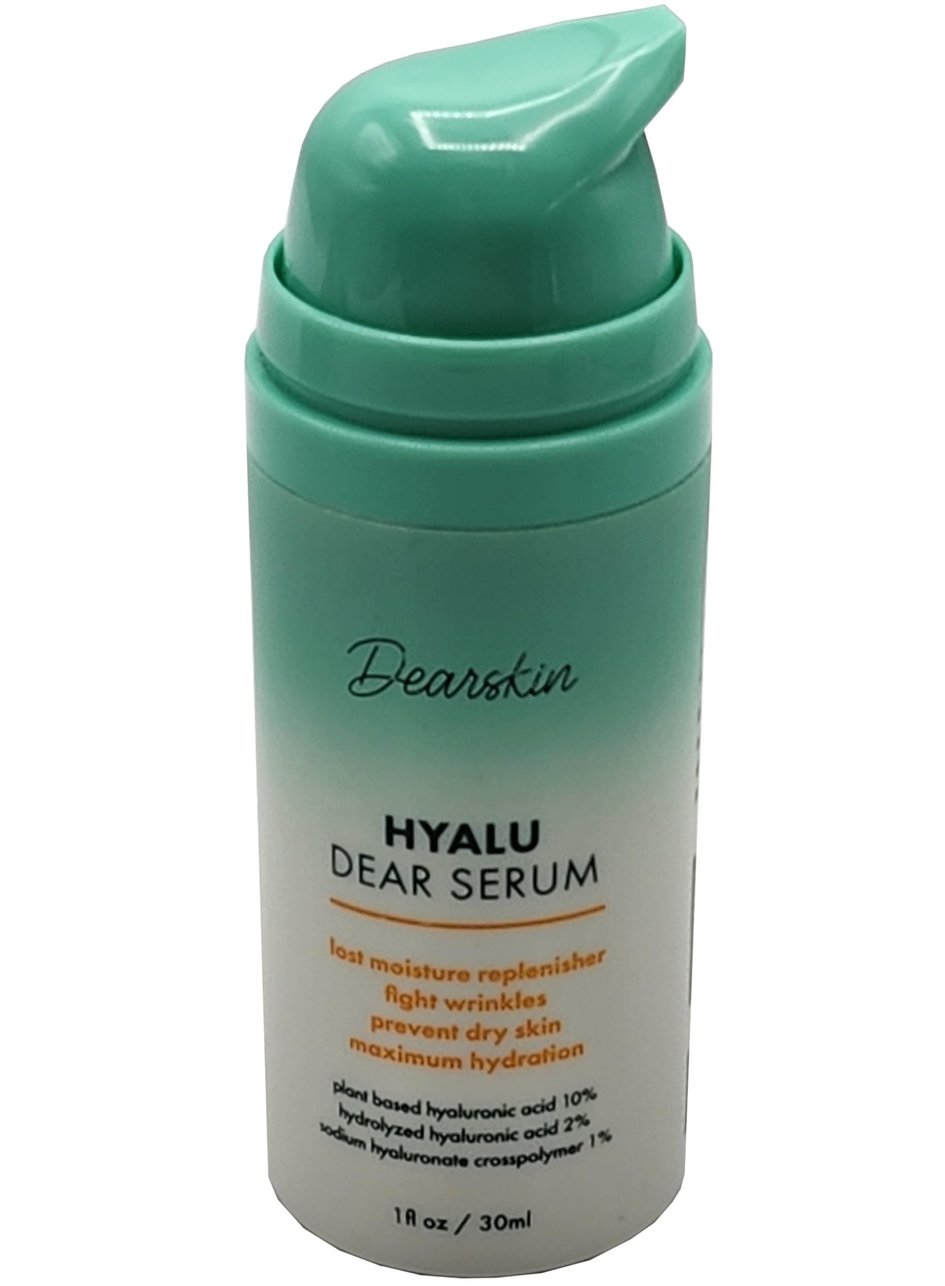 Hyaluronic Acid Serum Vegan 100% Plant Based Hyaluronic Acid 10%, Hydrolyzed Hyaluronic Acid 2%, Sodium Hyaluronate Crosspolymer 1% - Hyalu Dear Serum