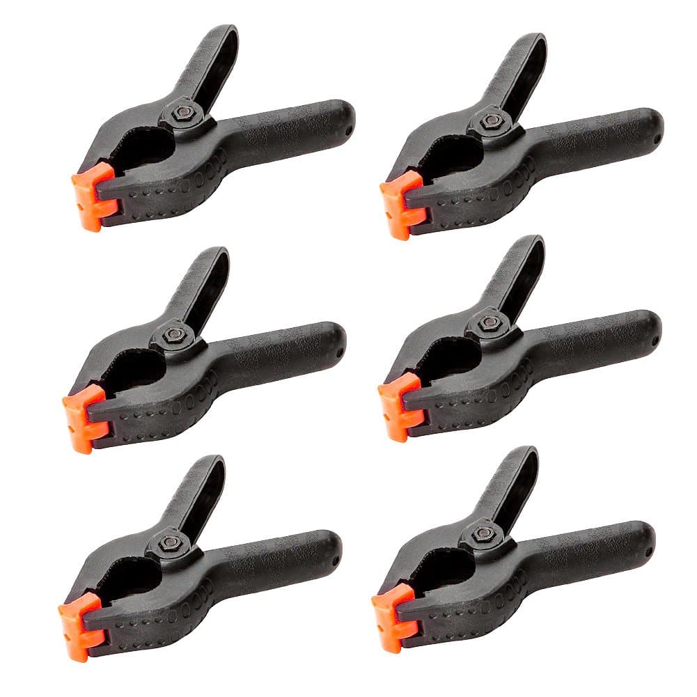 DREALIN 6-Piece Nylon Spring Clamp 4-1/2" Clamps Woodworking clamp A type clip Furniture tools (4inch(6pcs))