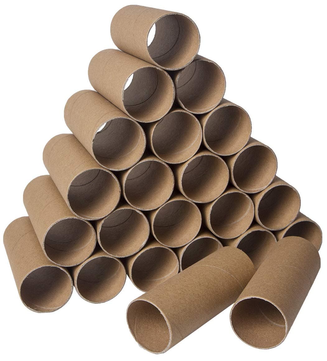 30 Pack Craft Rolls - Round Cardboard Tubes - Cardboard Tubes for Crafts - Craft Tubes - Paper Tube for Crafts - 1.57 x 3.9 Inches - Brown