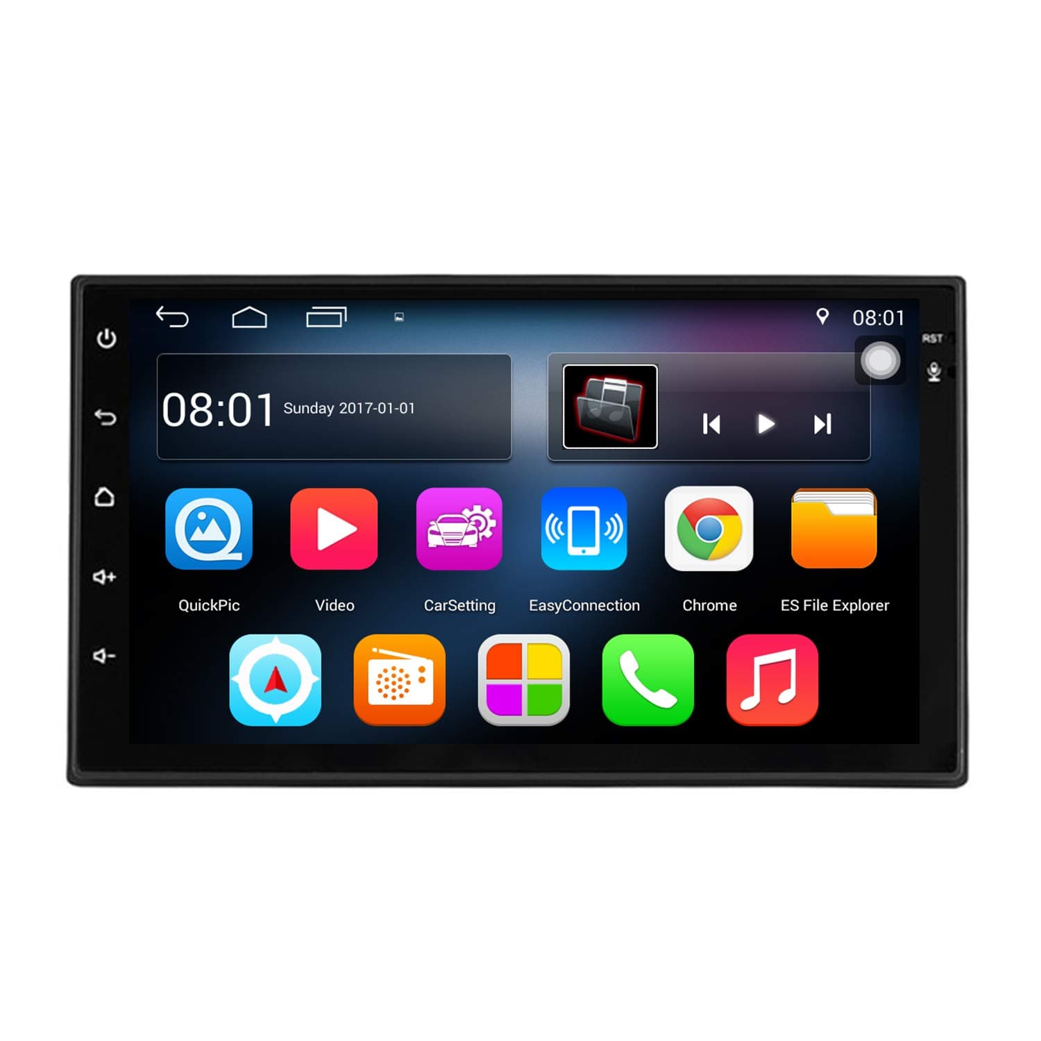 KXS6 Android 9.0 2 Din Car Stereo 1GB RAM 16GB ROM Quad Core GPS Navigation Auto Radio AM FM RDS Mirror Link Steering Wheel Control BT Hands free Call Music Video 1080P HD Touch Screen