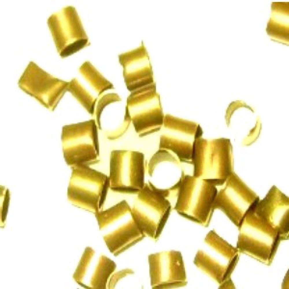 500 pcs 2mm gold Plated Tube Crimp Stopper by JOYDIY